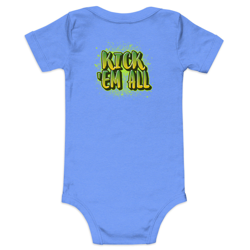 Kick'em all - Baby short sleeve one piece (back print)