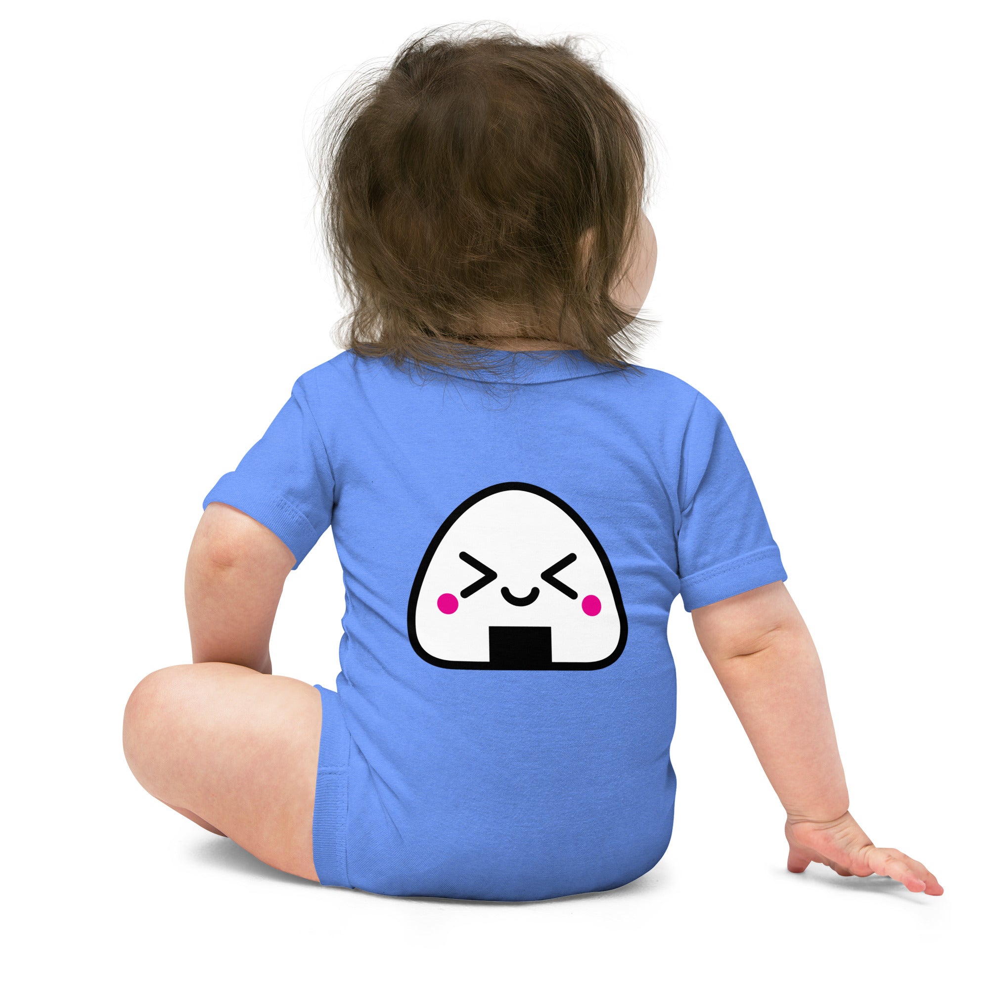 Kawaii Onigiri - Baby short sleeve one piece (back print)