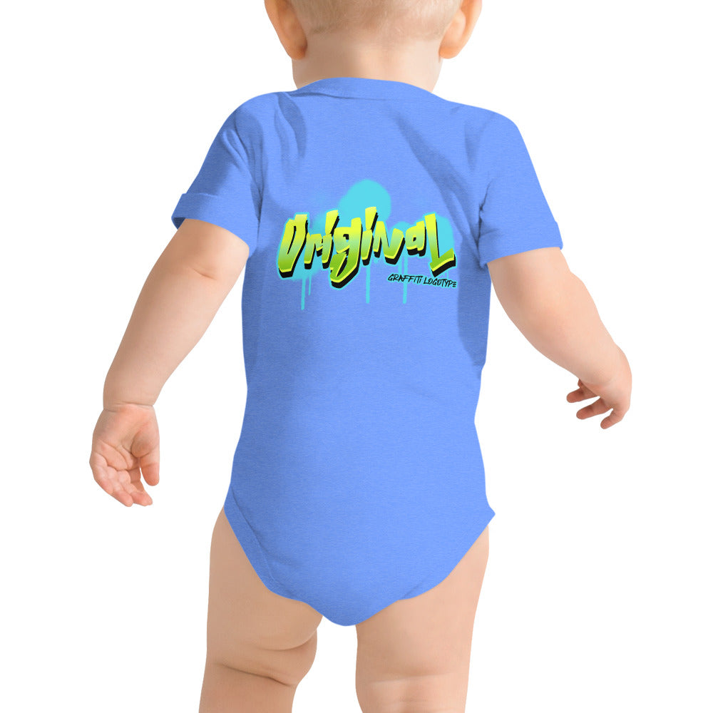 Original made with love - Baby short sleeve one piece (back print)