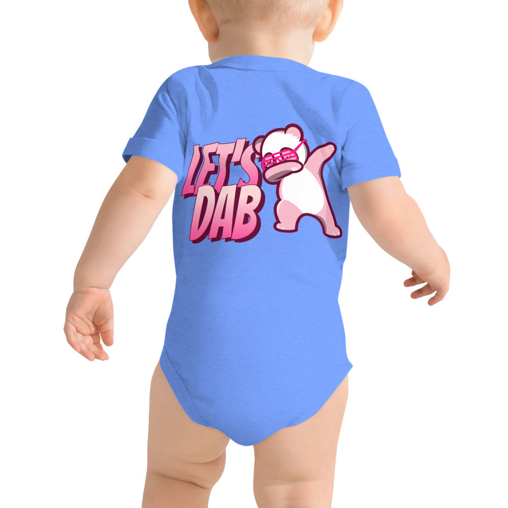 Let's dab - Baby short sleeve one piece (back print)