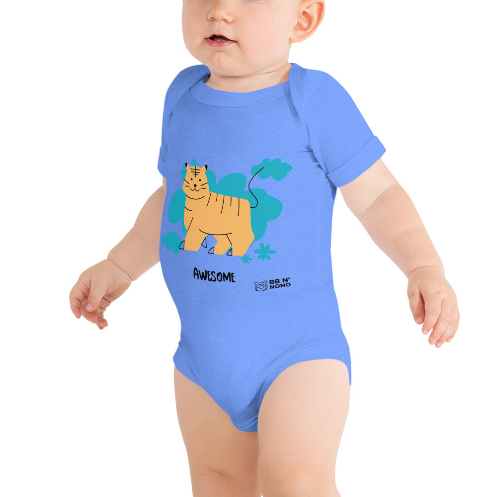 Awesome tiger - Baby short sleeve one piece