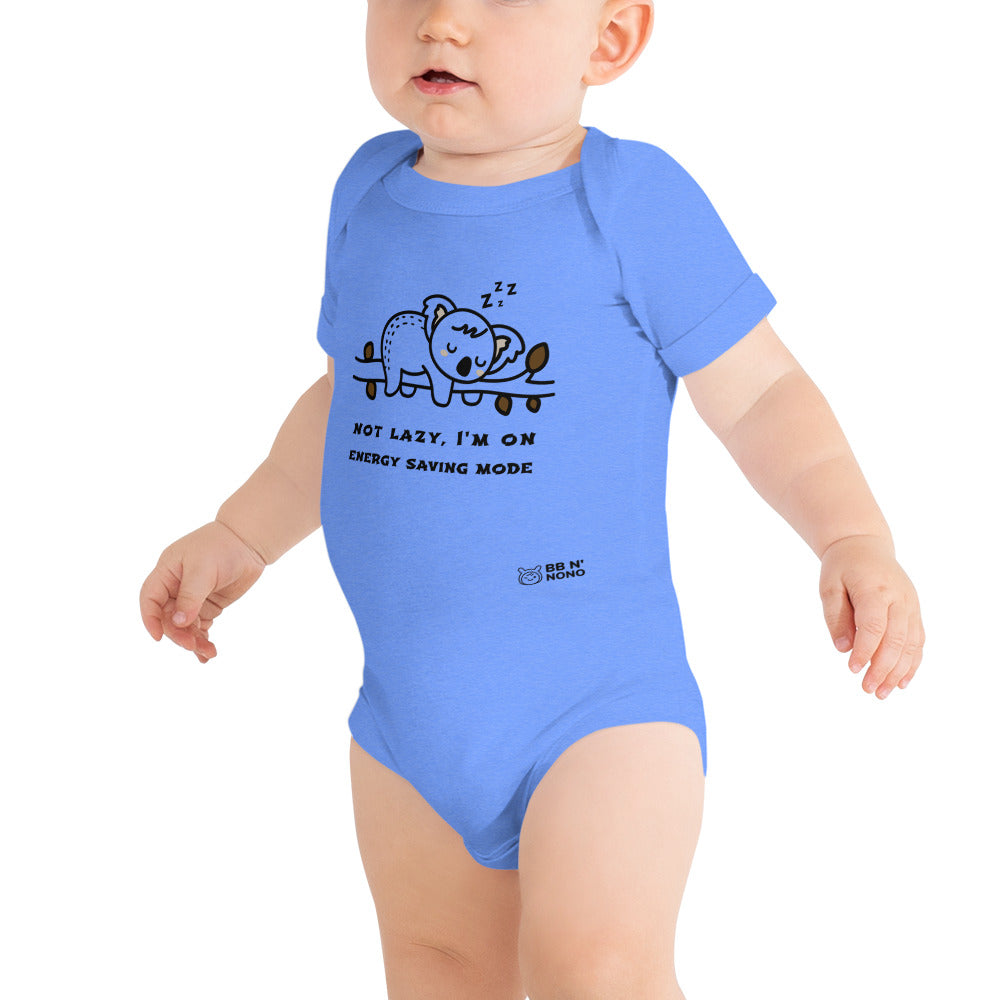 Not lazy, I'm on energy saving mode - Baby short sleeve one piece