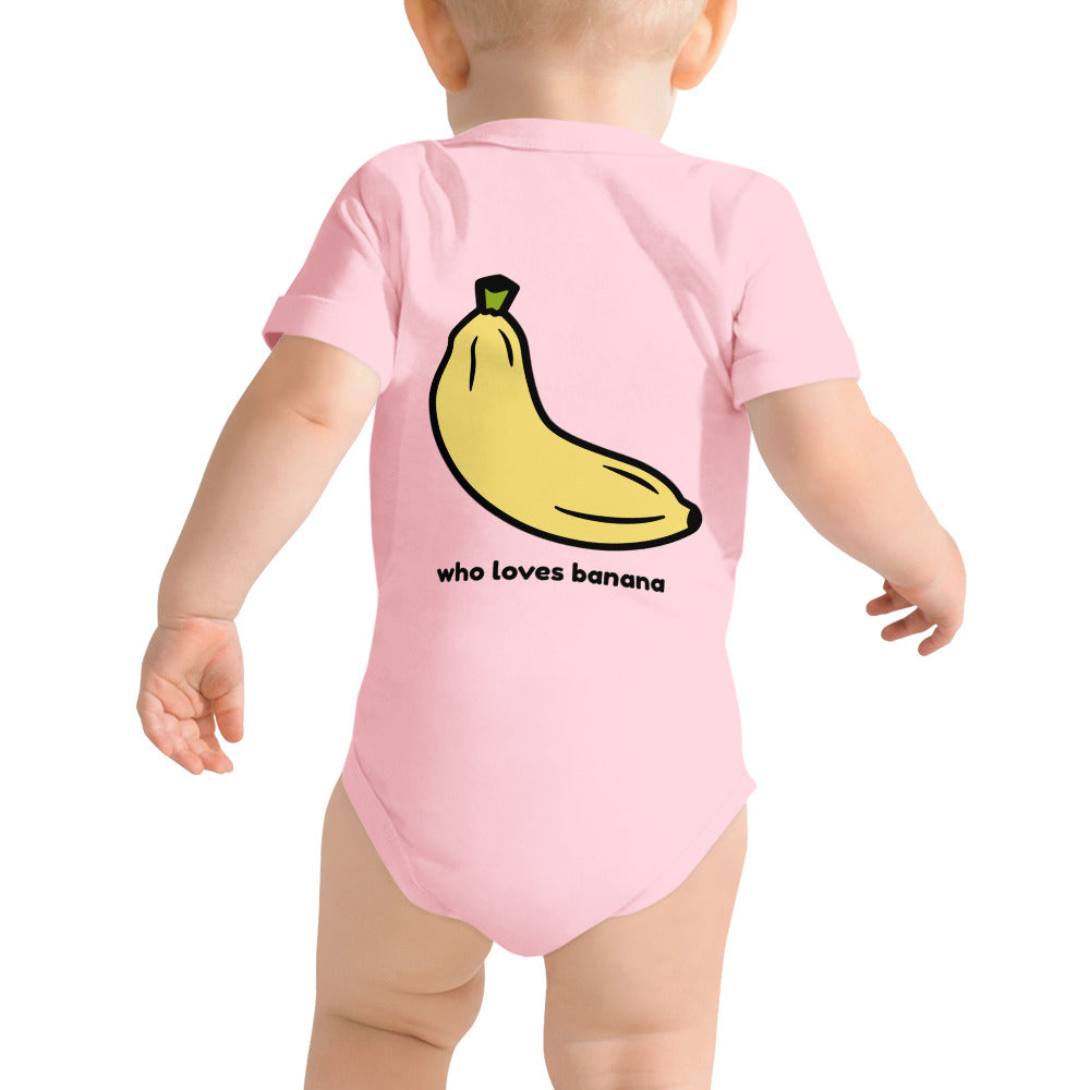 Banana - Baby short sleeve one piece (back print)