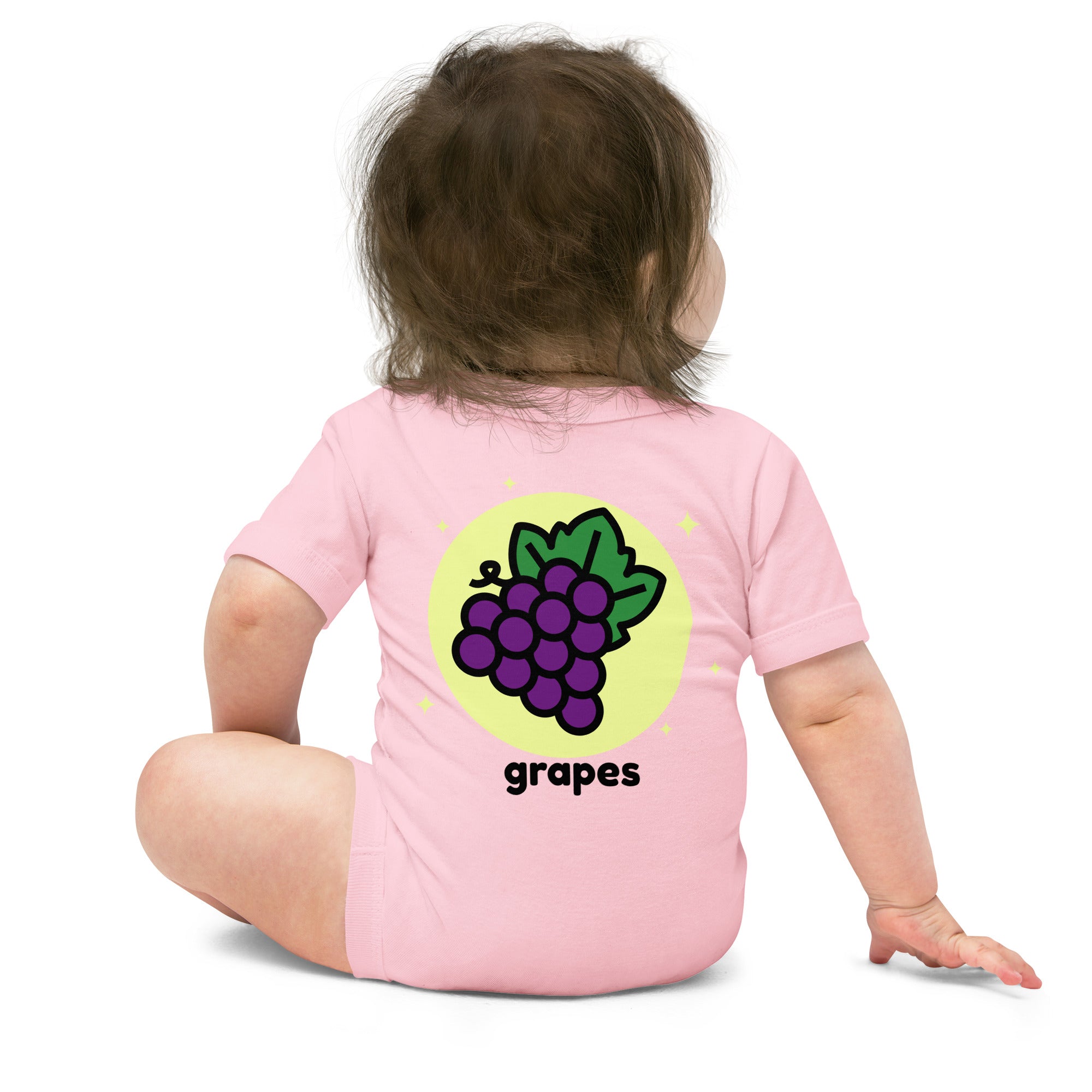 Grapes - Baby short sleeve one piece (back print)