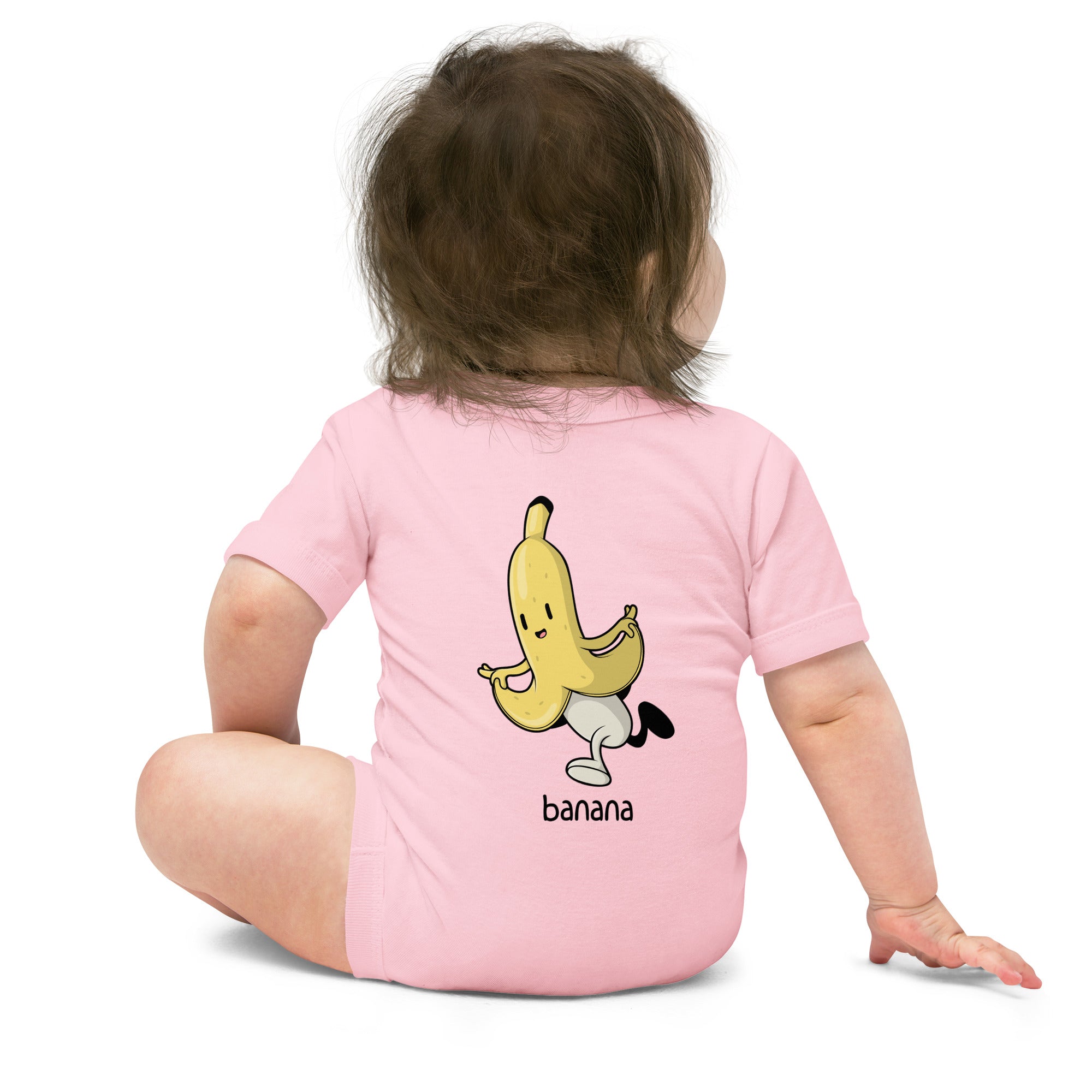 V Banana - Baby short sleeve one piece (back print)