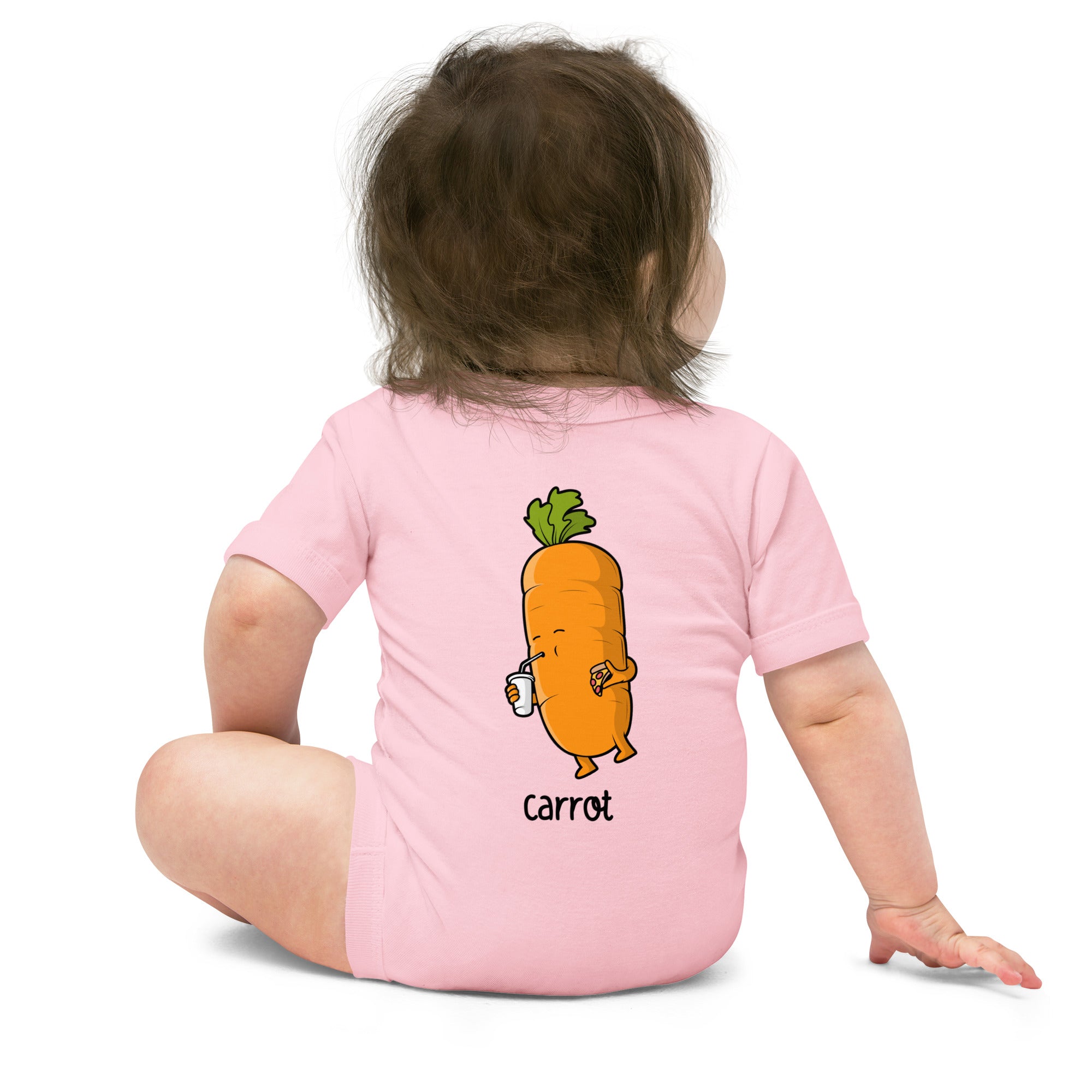 Carrot - Baby short sleeve one piece (back print)