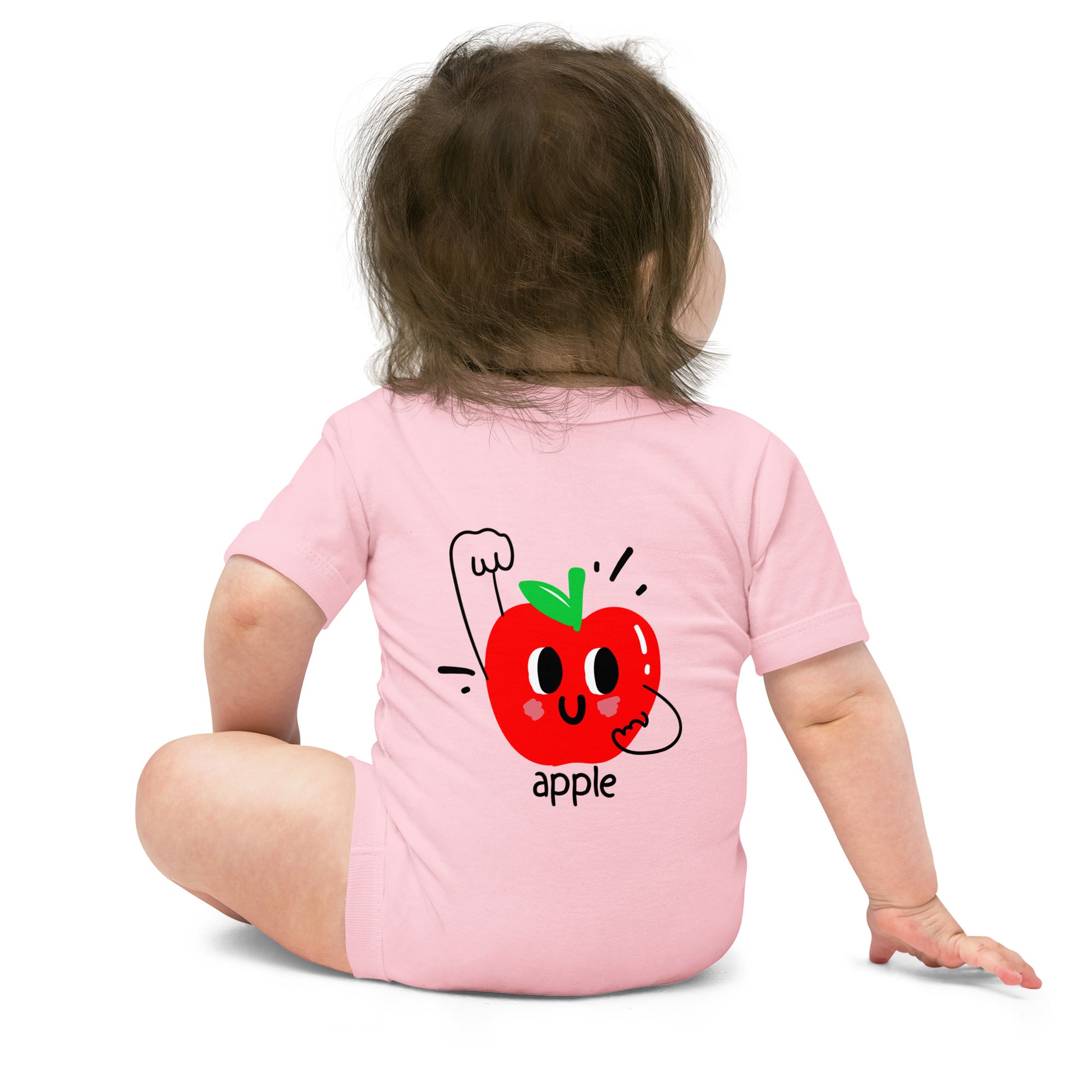 Apple - Baby short sleeve one piece (back print)