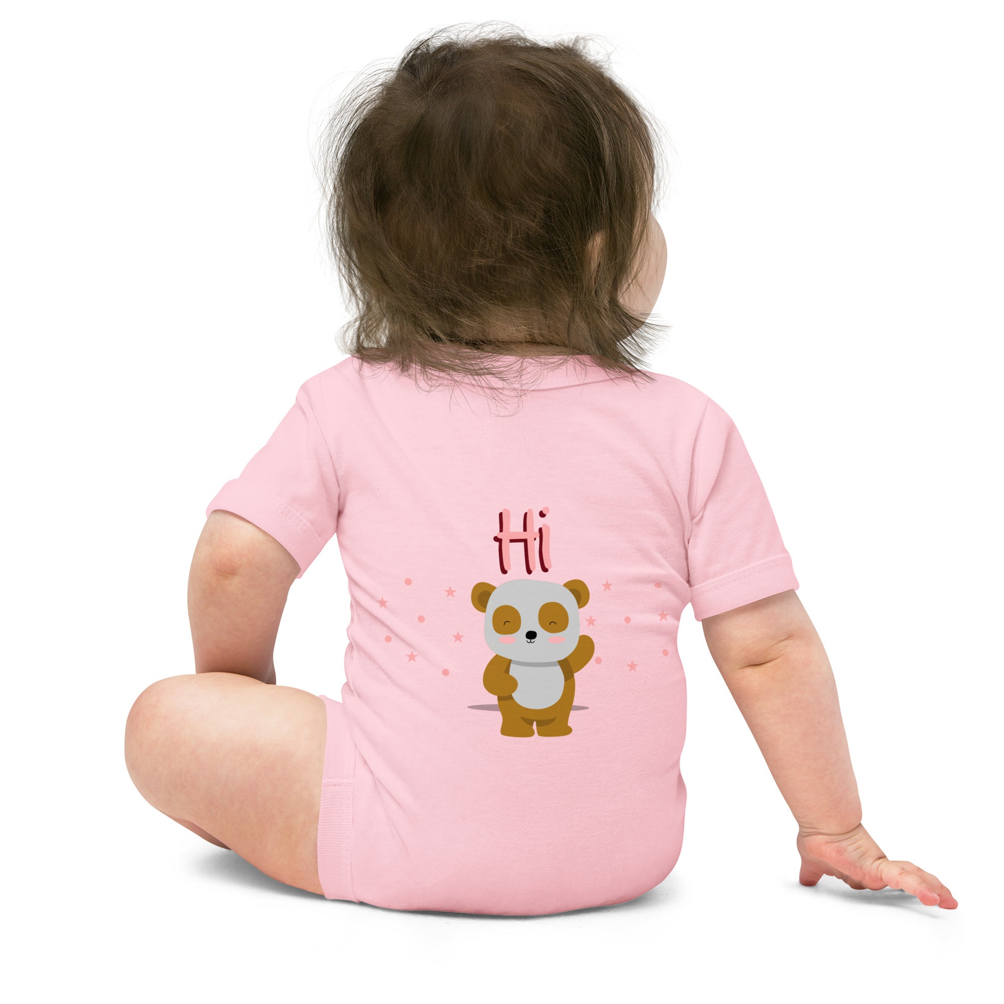 Sweet bear - Baby short sleeve one piece (back print)