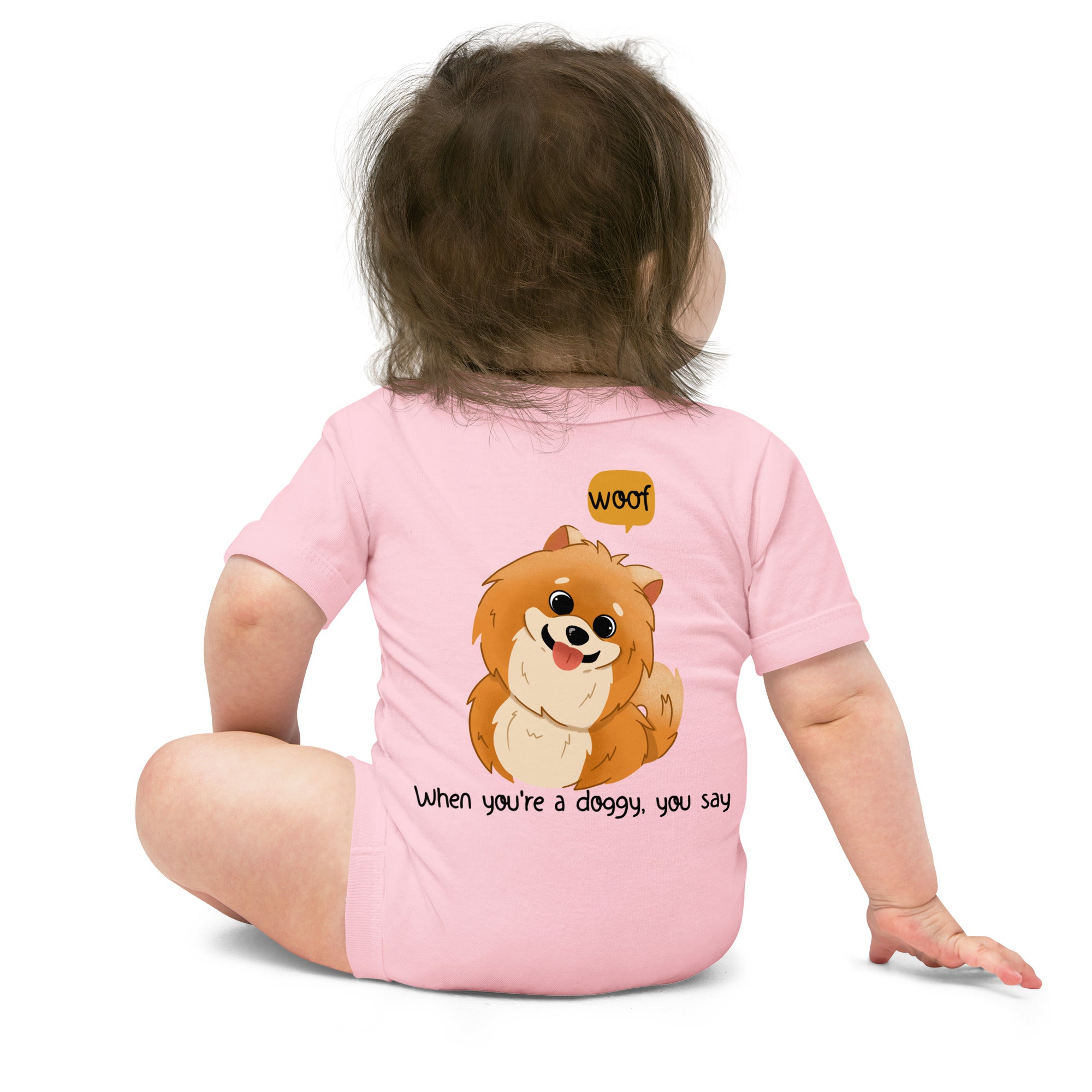 Woof - Baby short sleeve one piece (back print)