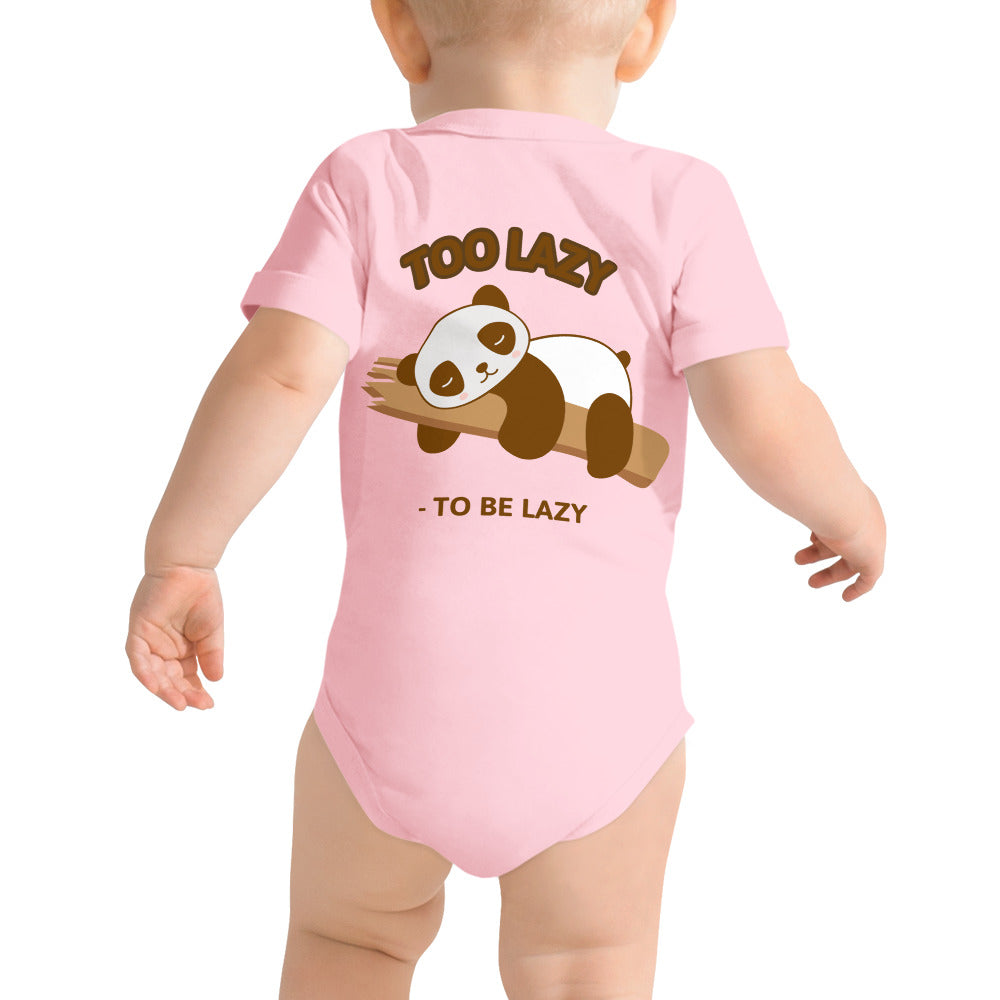 Too lazy to be lazy - Baby short sleeve one piece (back print)