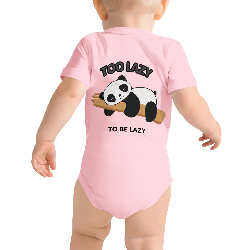 Too lazy to be lazy - Baby short sleeve one piece (back print)