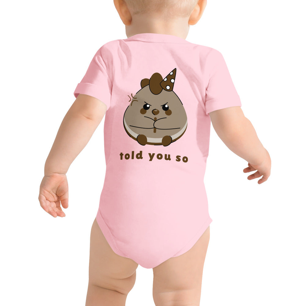 Told you so V - Baby short sleeve one piece