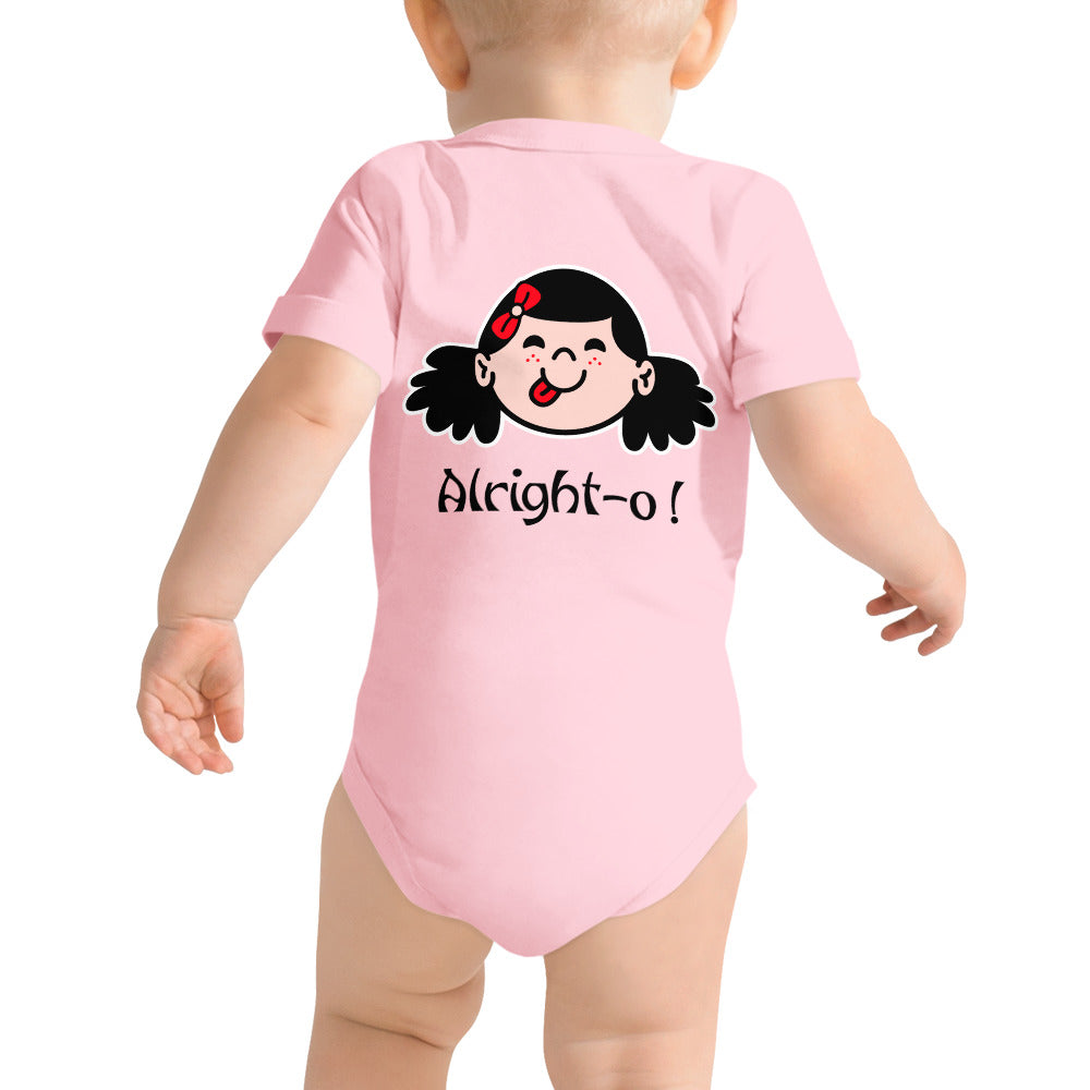 Alright-o! - Baby short sleeve one piece (back print)