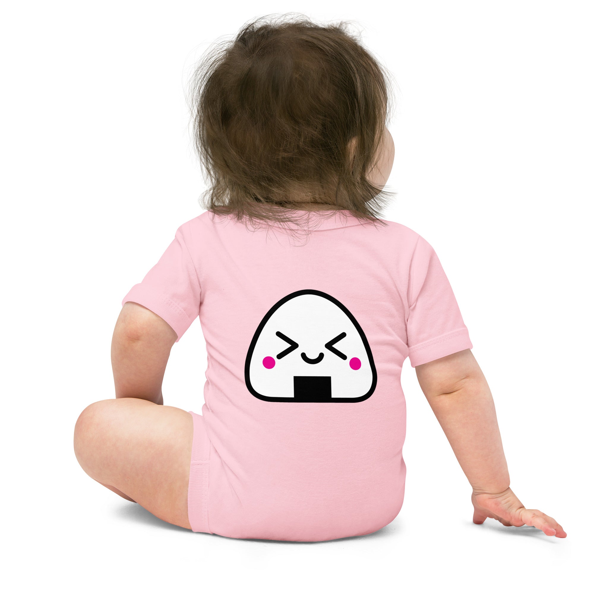 Kawaii Onigiri - Baby short sleeve one piece (back print)