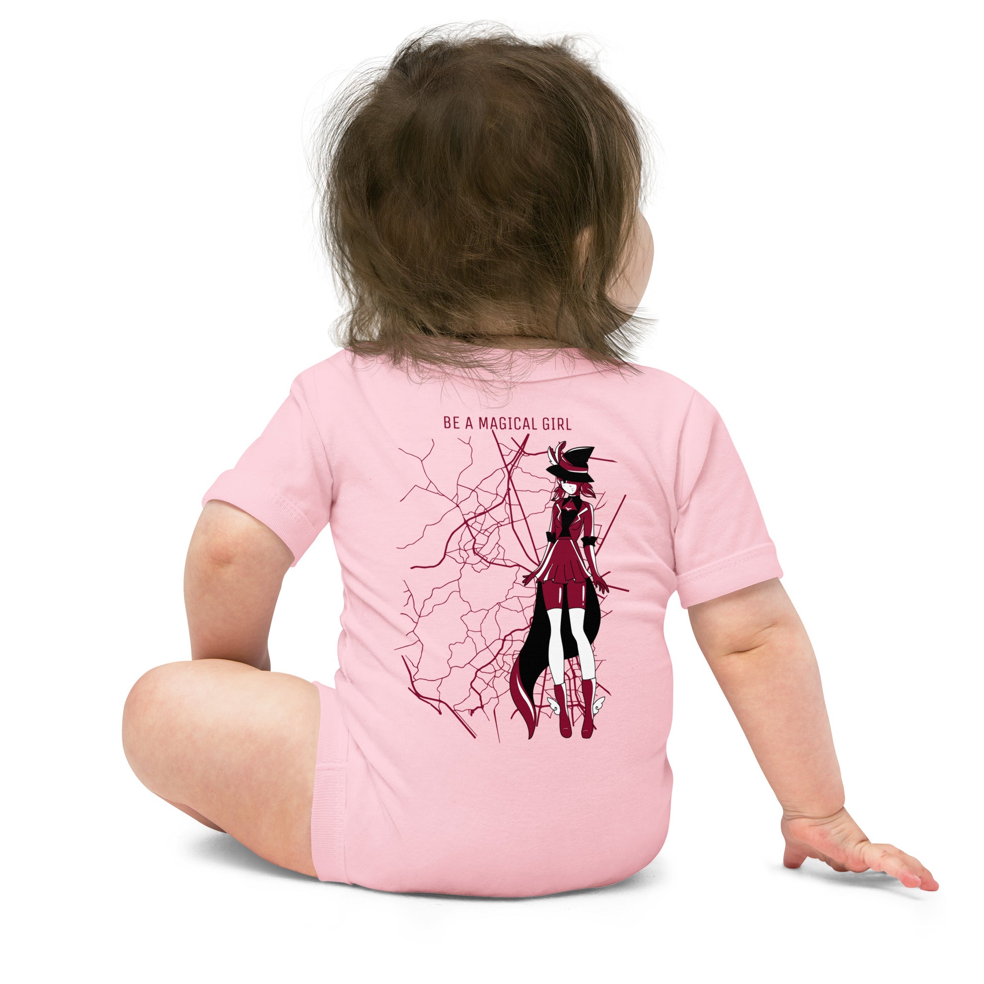 Magical girl V1 - Baby short sleeve one piece (back print)