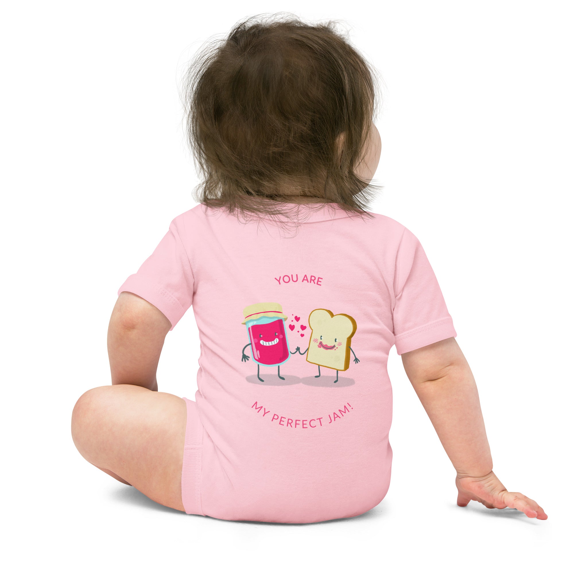 You are my perfect jam - Baby short sleeve one piece (back print)