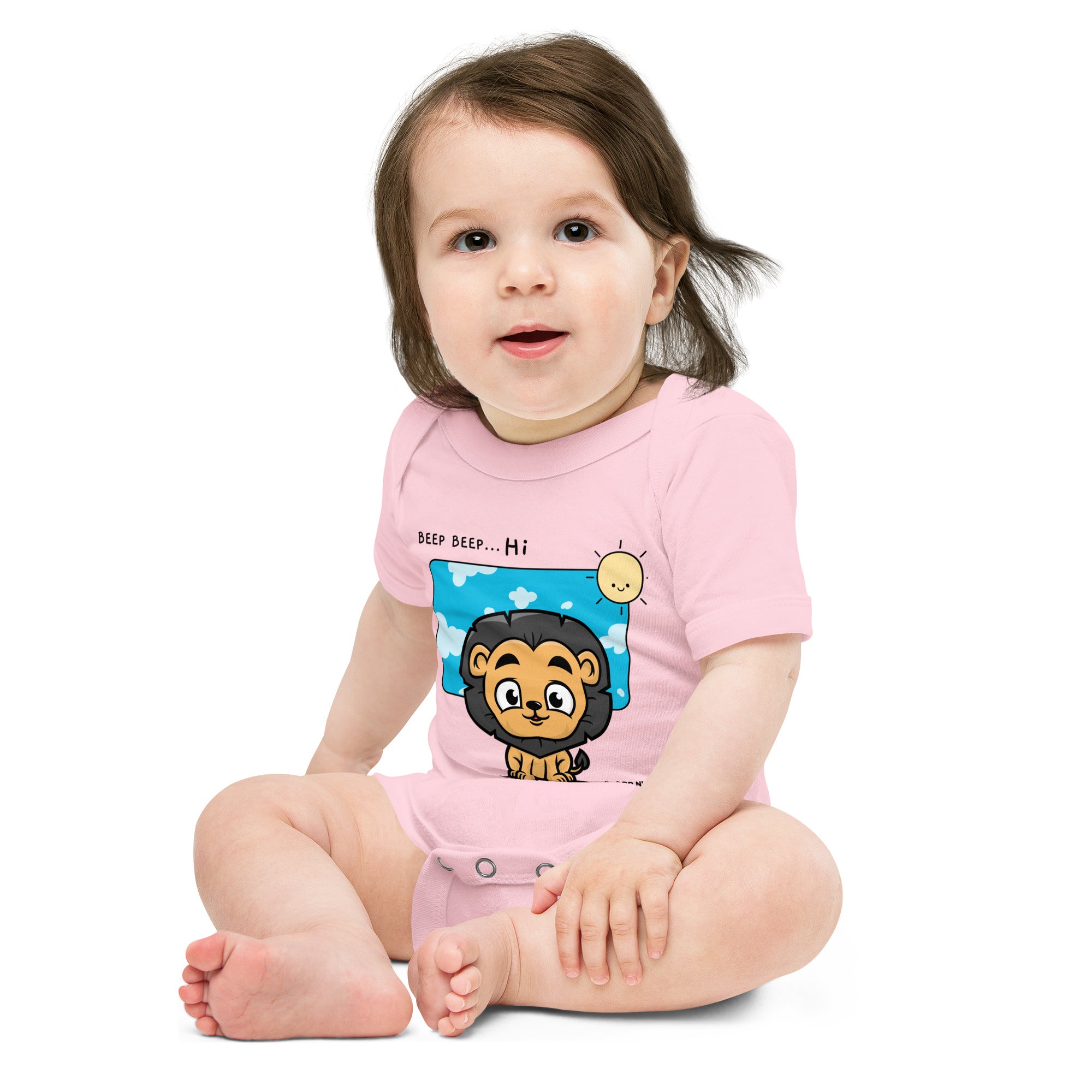 Lit Lion - Baby short sleeve one piece