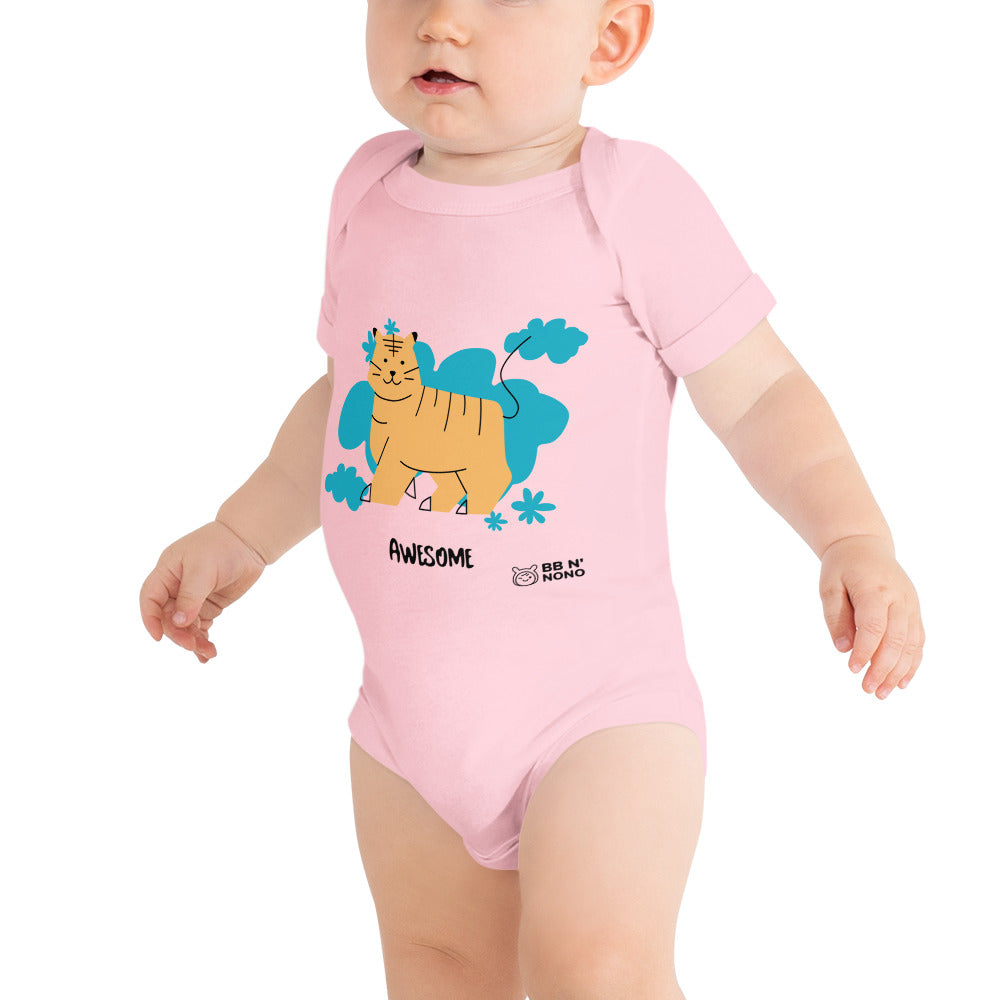 Awesome tiger - Baby short sleeve one piece