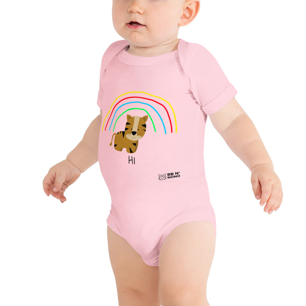 Rainbow tiger - Baby short sleeve one piece