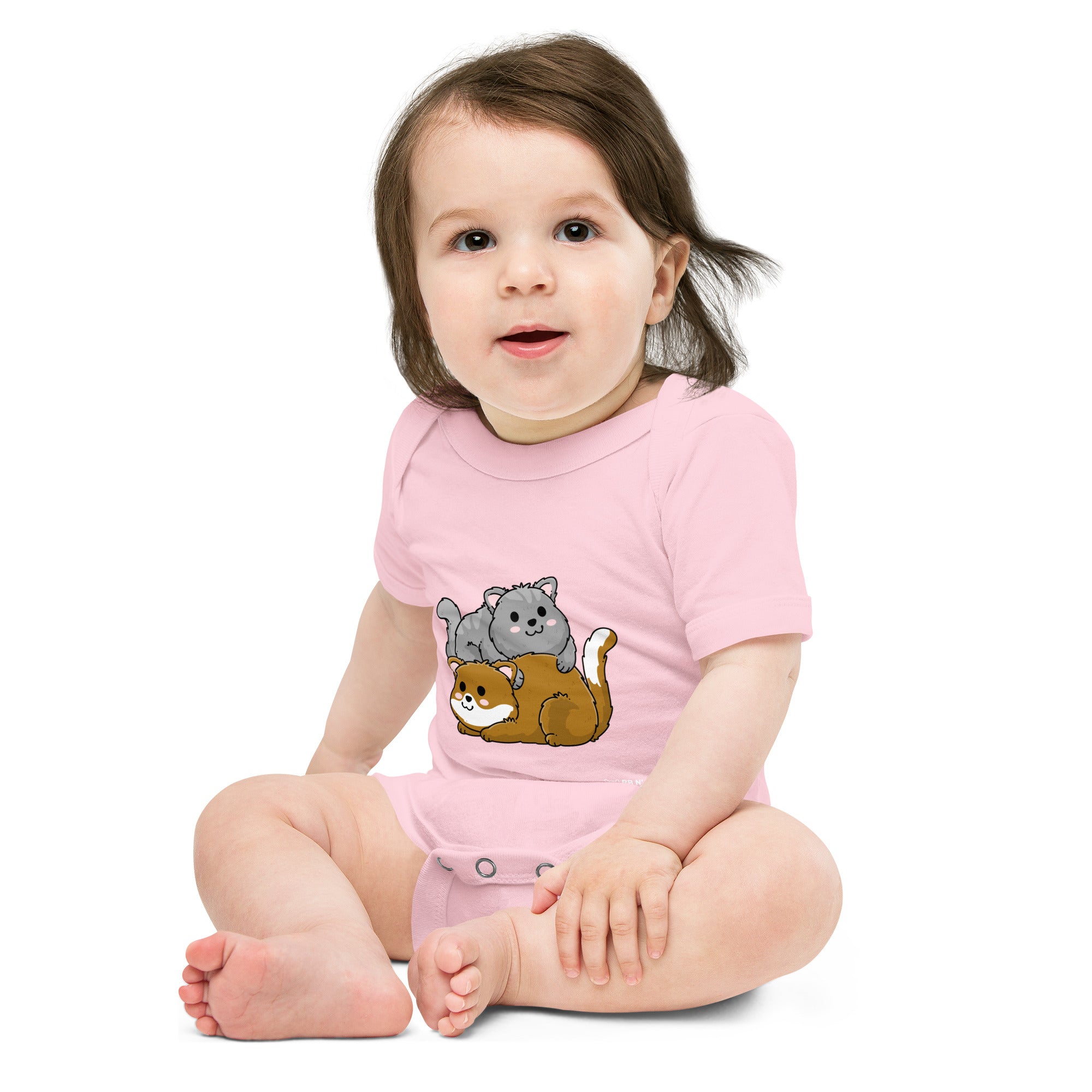 Meow V7 - Baby short sleeve one piece