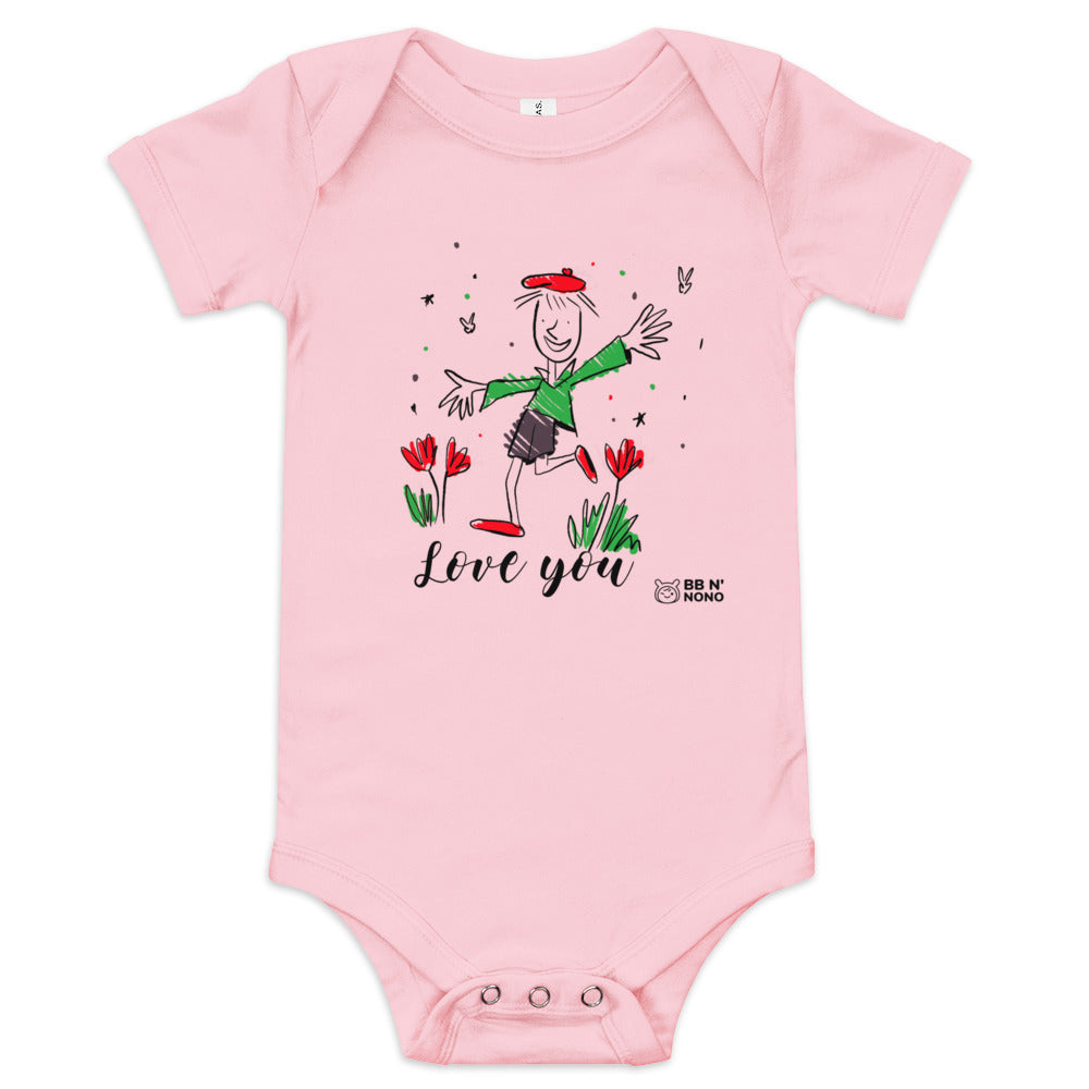 Love you - Baby short sleeve one piece