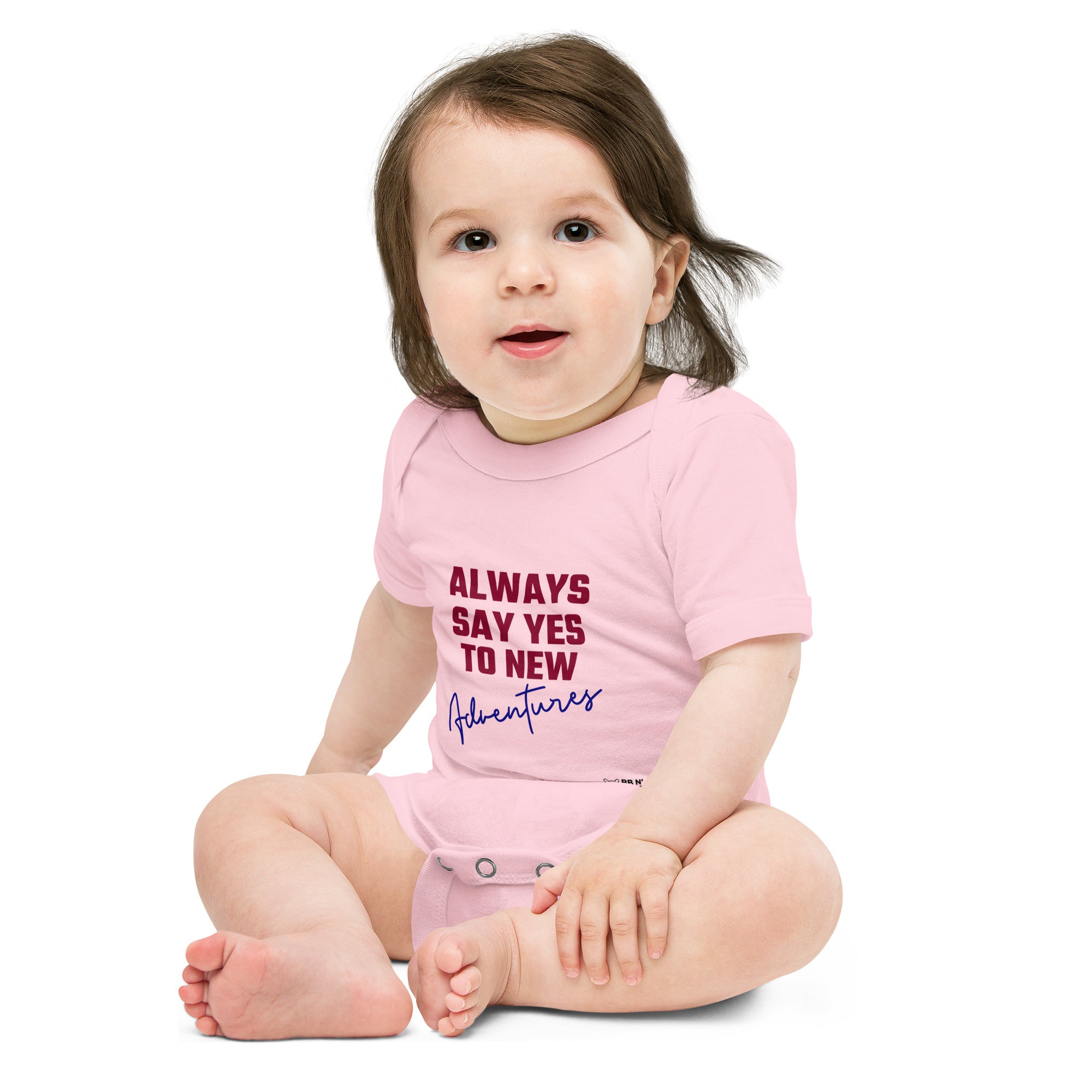 Always say yes to new, adventurer - Baby short sleeve one piece