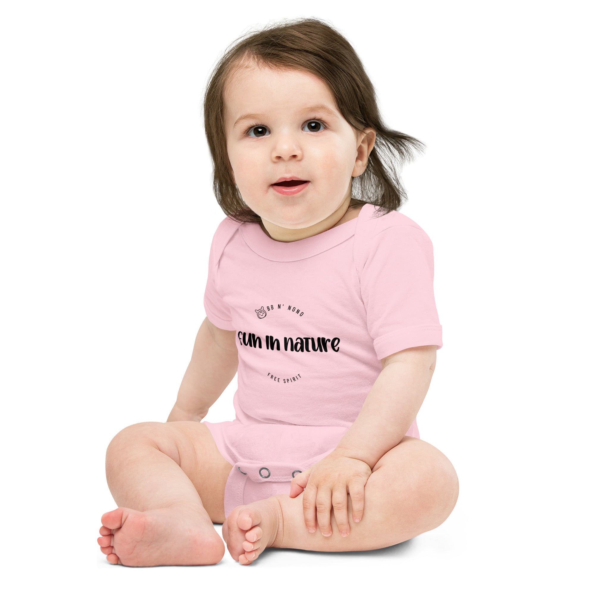 Fun in nature with logo - Baby short sleeve one piece