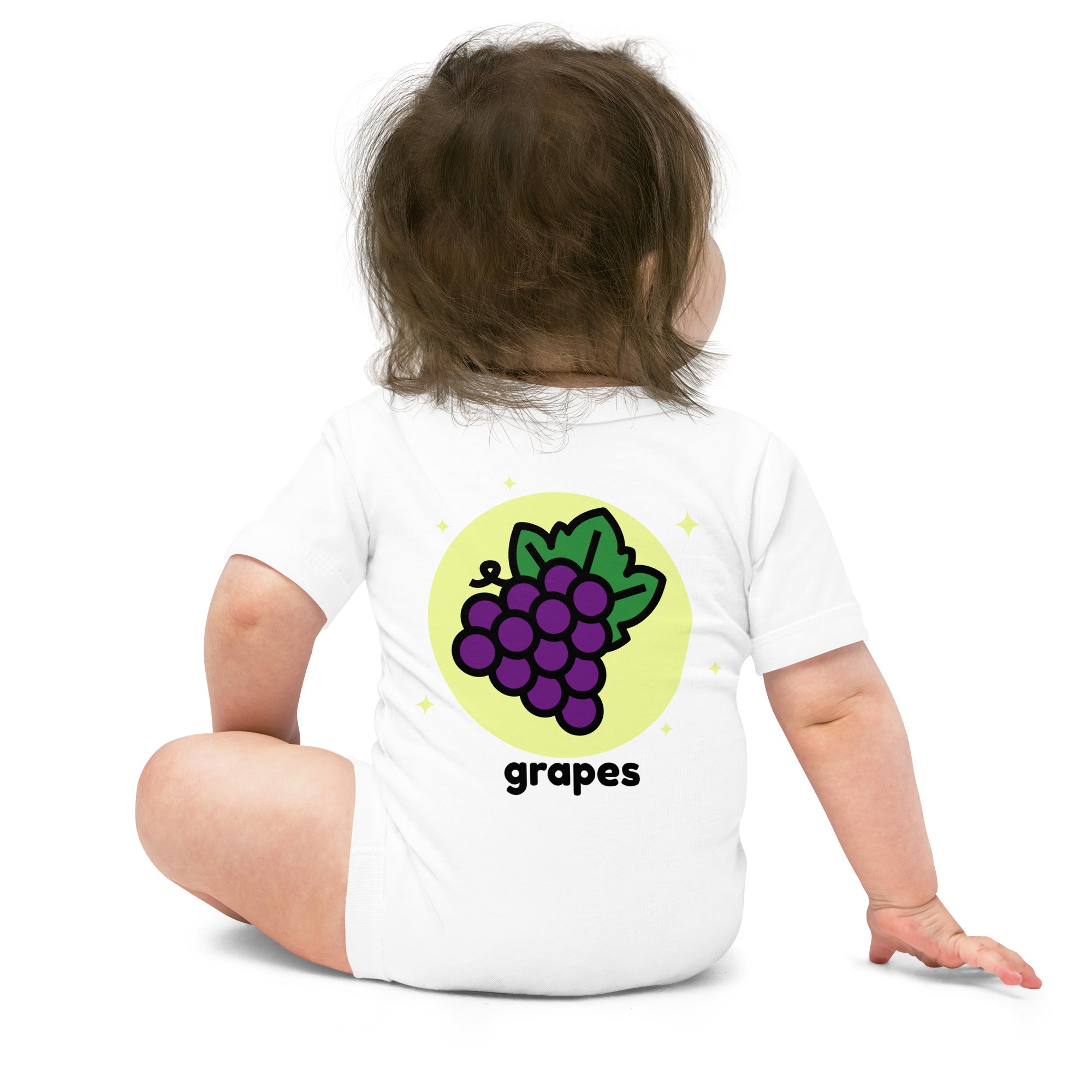 Grapes - Baby short sleeve one piece (back print)