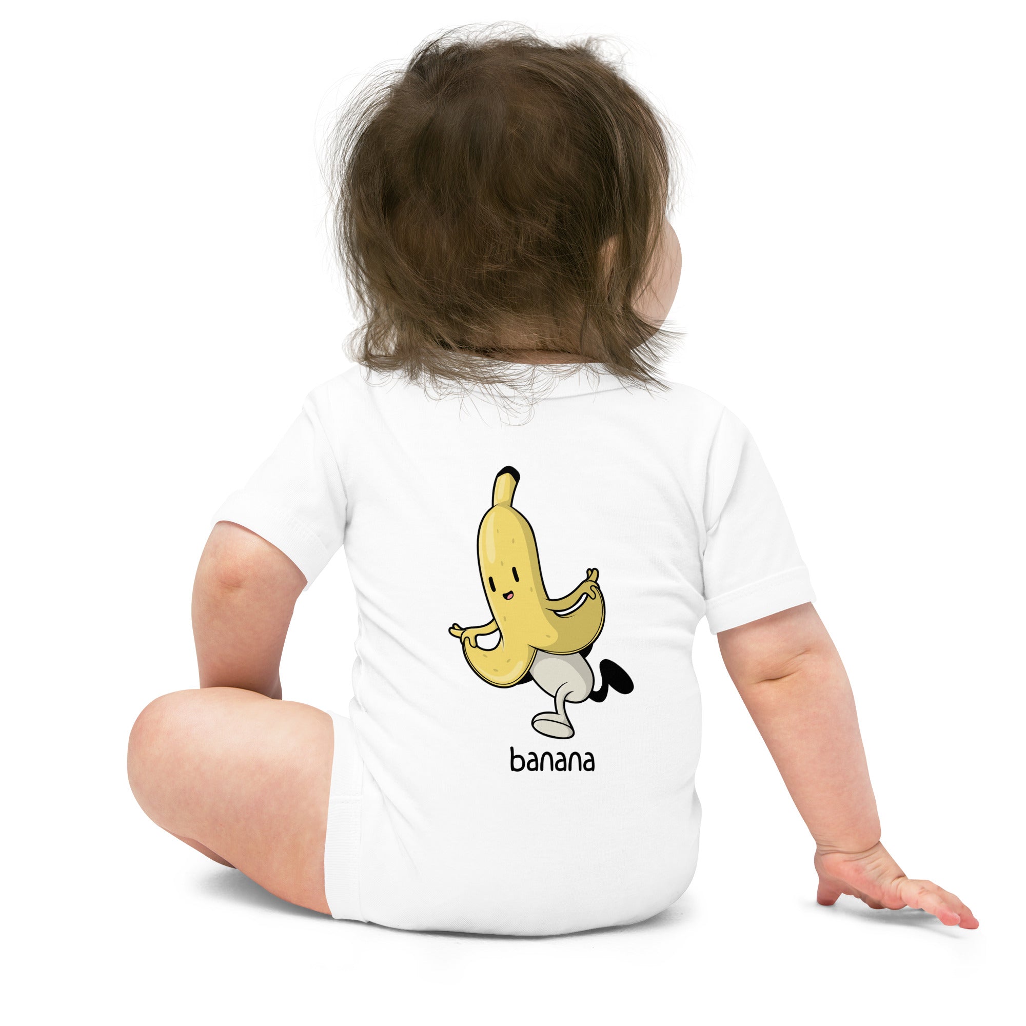 V Banana - Baby short sleeve one piece (back print)