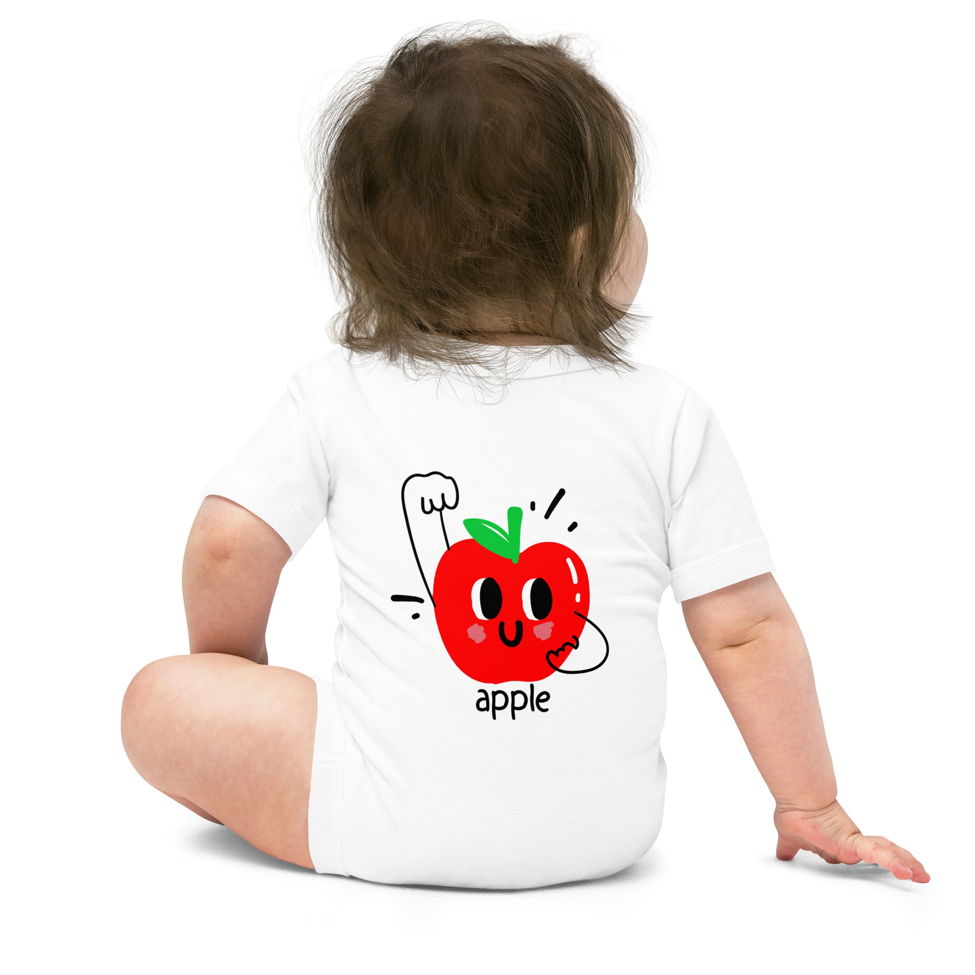 Apple - Baby short sleeve one piece (back print)