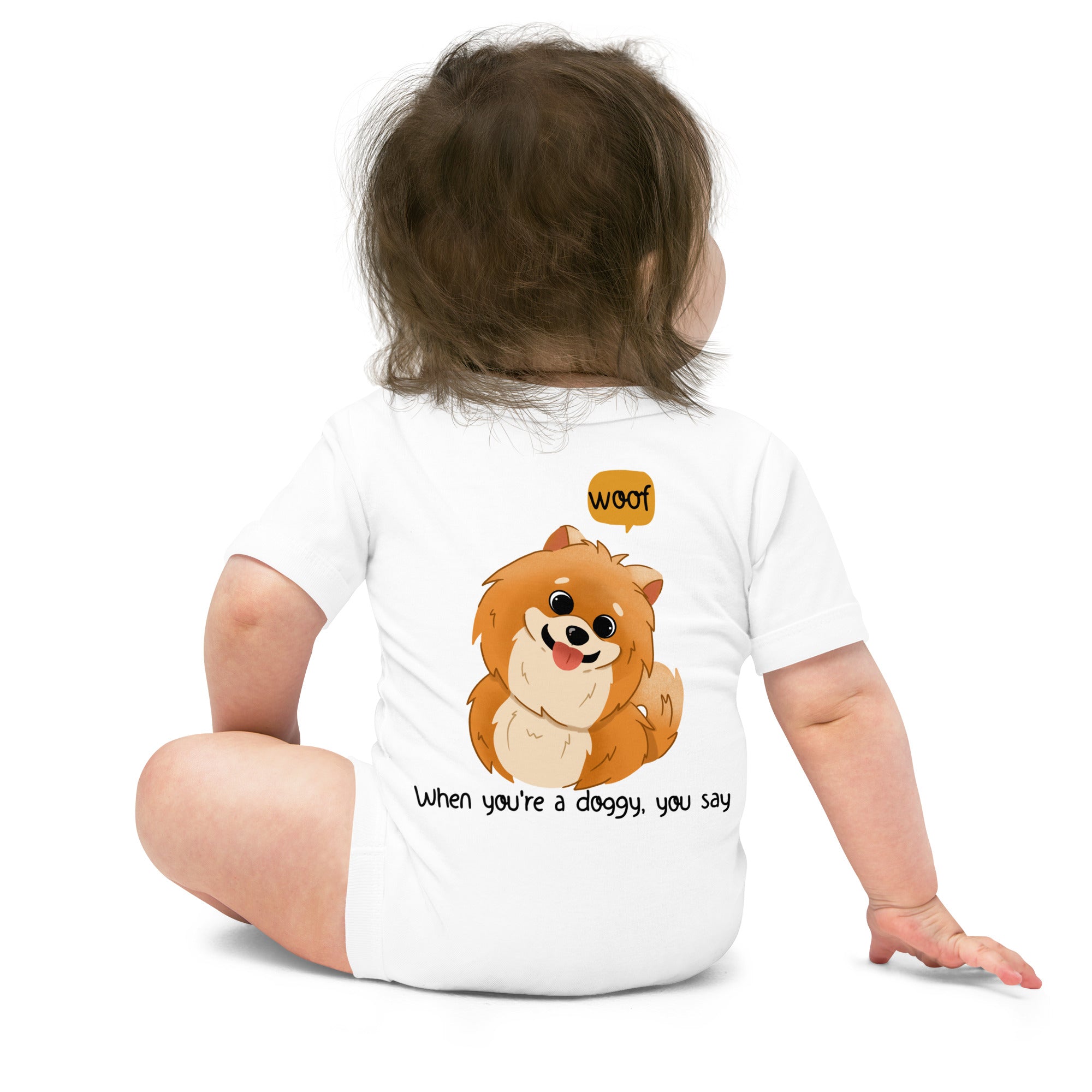 Woof - Baby short sleeve one piece (back print)