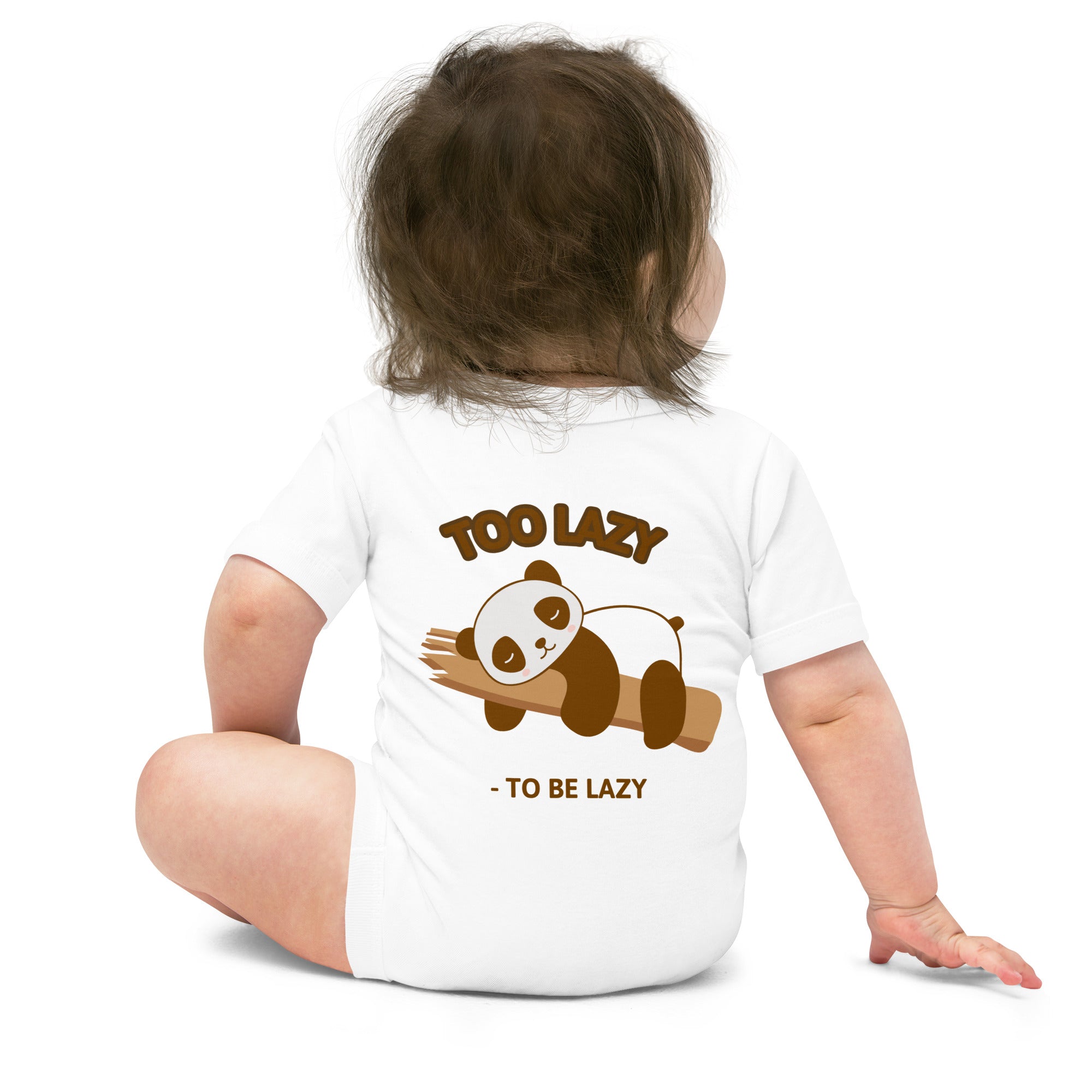 Too lazy to be lazy - Baby short sleeve one piece (back print)