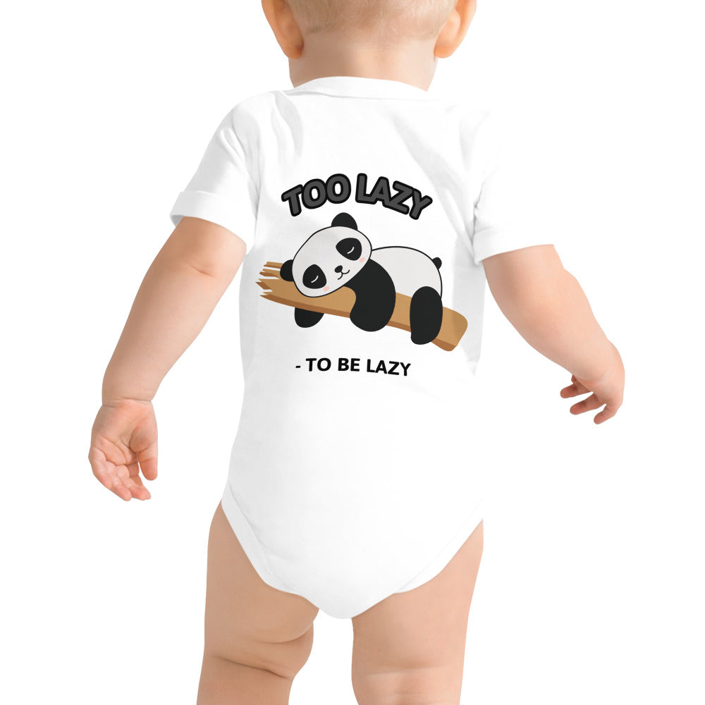 Too lazy to be lazy - Baby short sleeve one piece (back print)