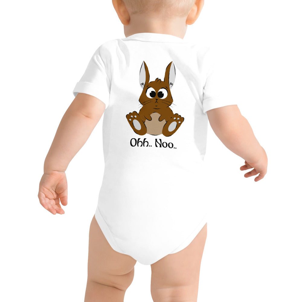 Ohh Noo - Baby short sleeve one piece (back print)