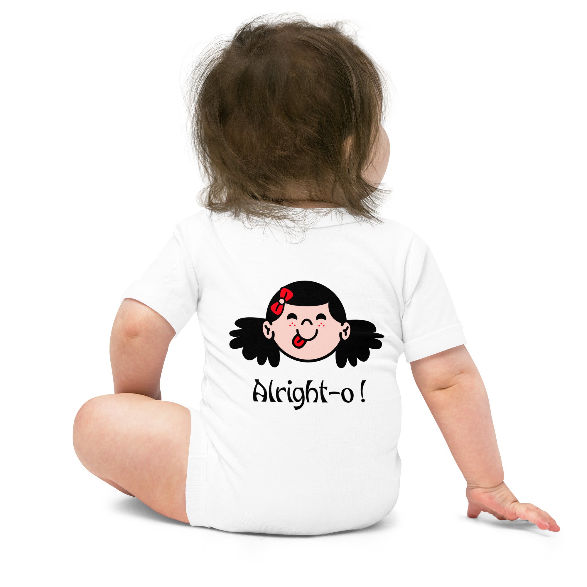 Alright-o! - Baby short sleeve one piece (back print)