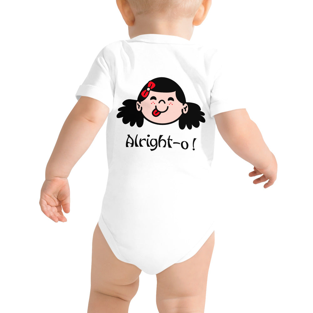 Alright-o! - Baby short sleeve one piece (back print)