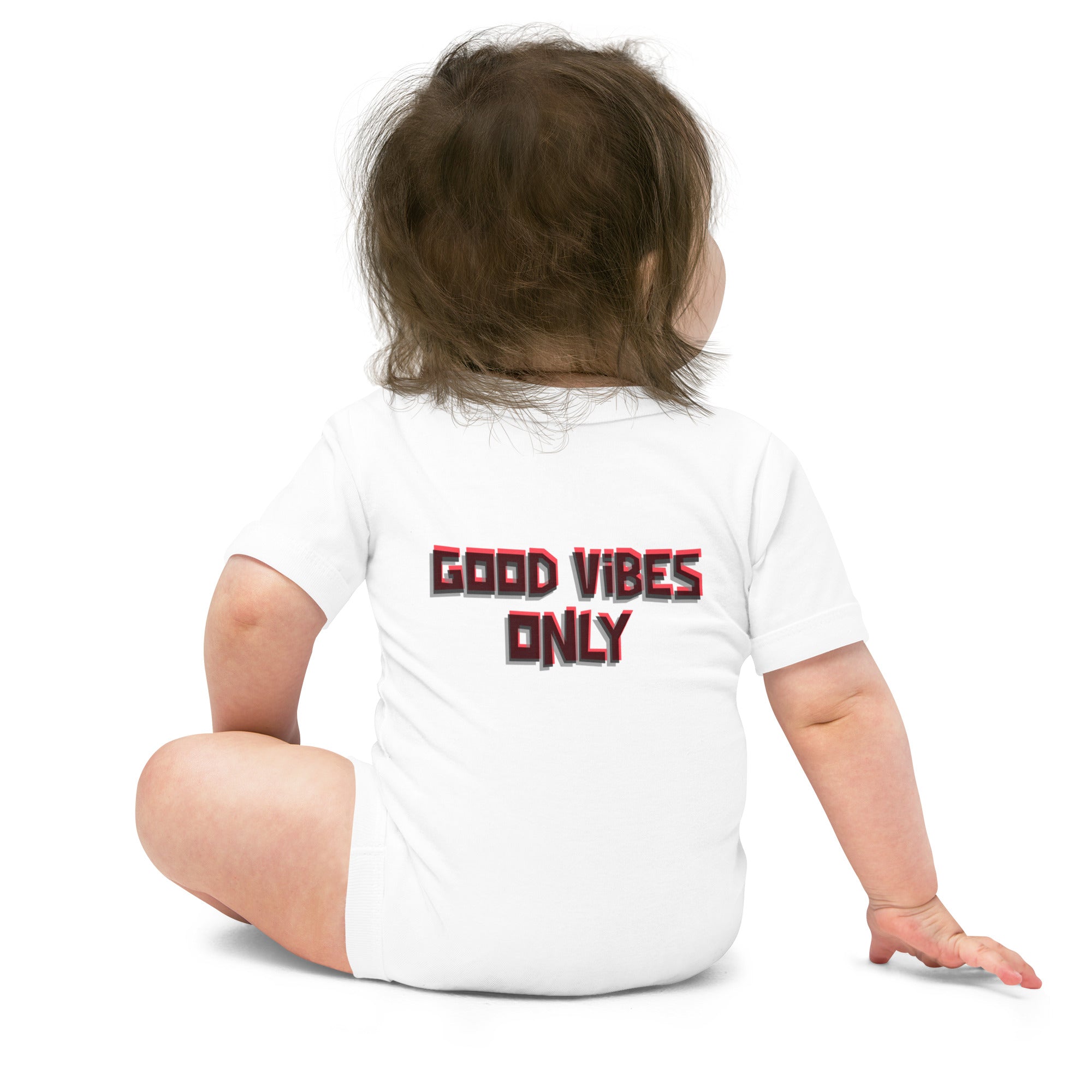 Good vibes only - Baby short sleeve one piece (back print)