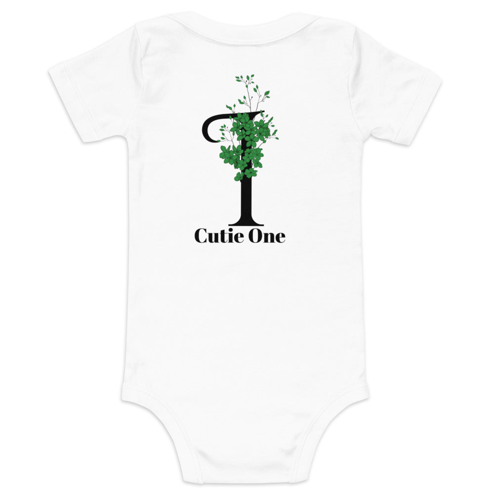 Cutie One - Baby short sleeve one piece (back print)