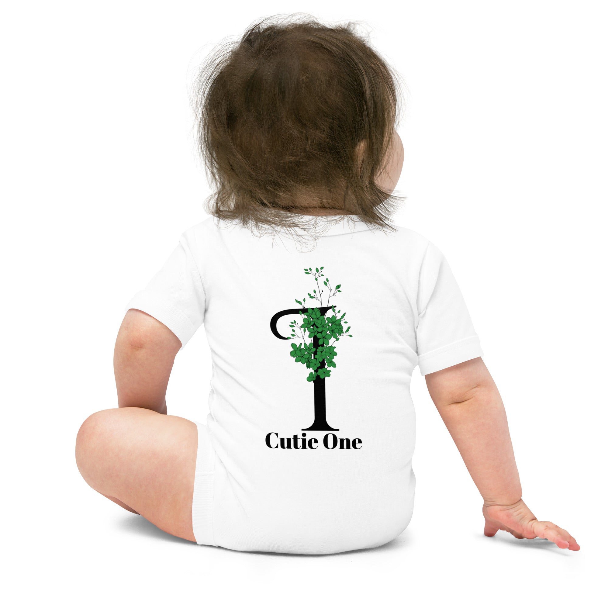 Cutie One - Baby short sleeve one piece (back print)