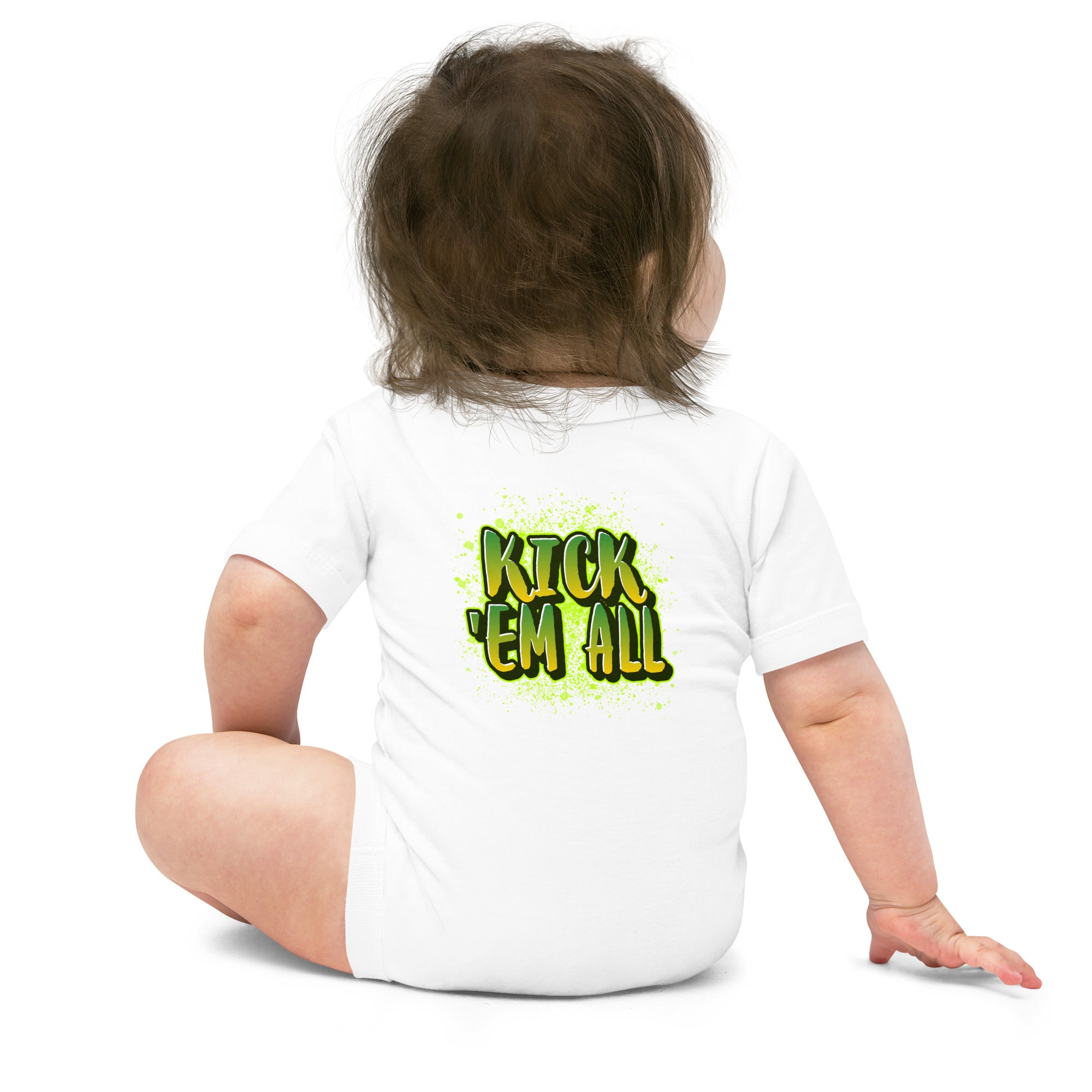 Kick'em all - Baby short sleeve one piece (back print)