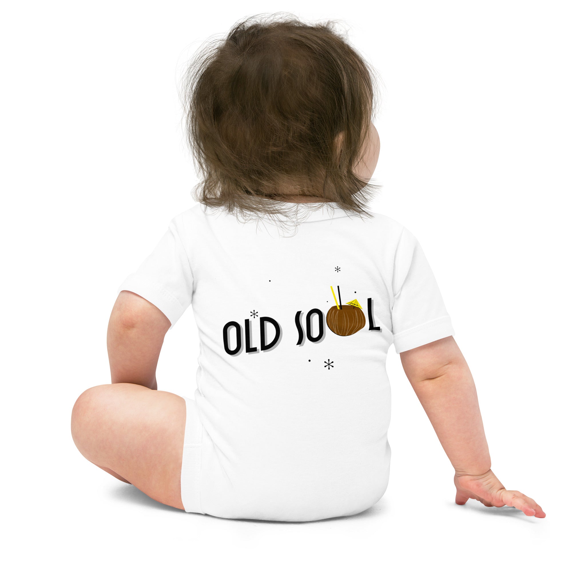 Old soul - Baby short sleeve one piece (back print)