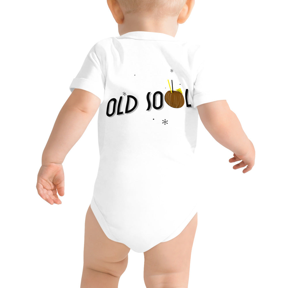 Old soul - Baby short sleeve one piece (back print)