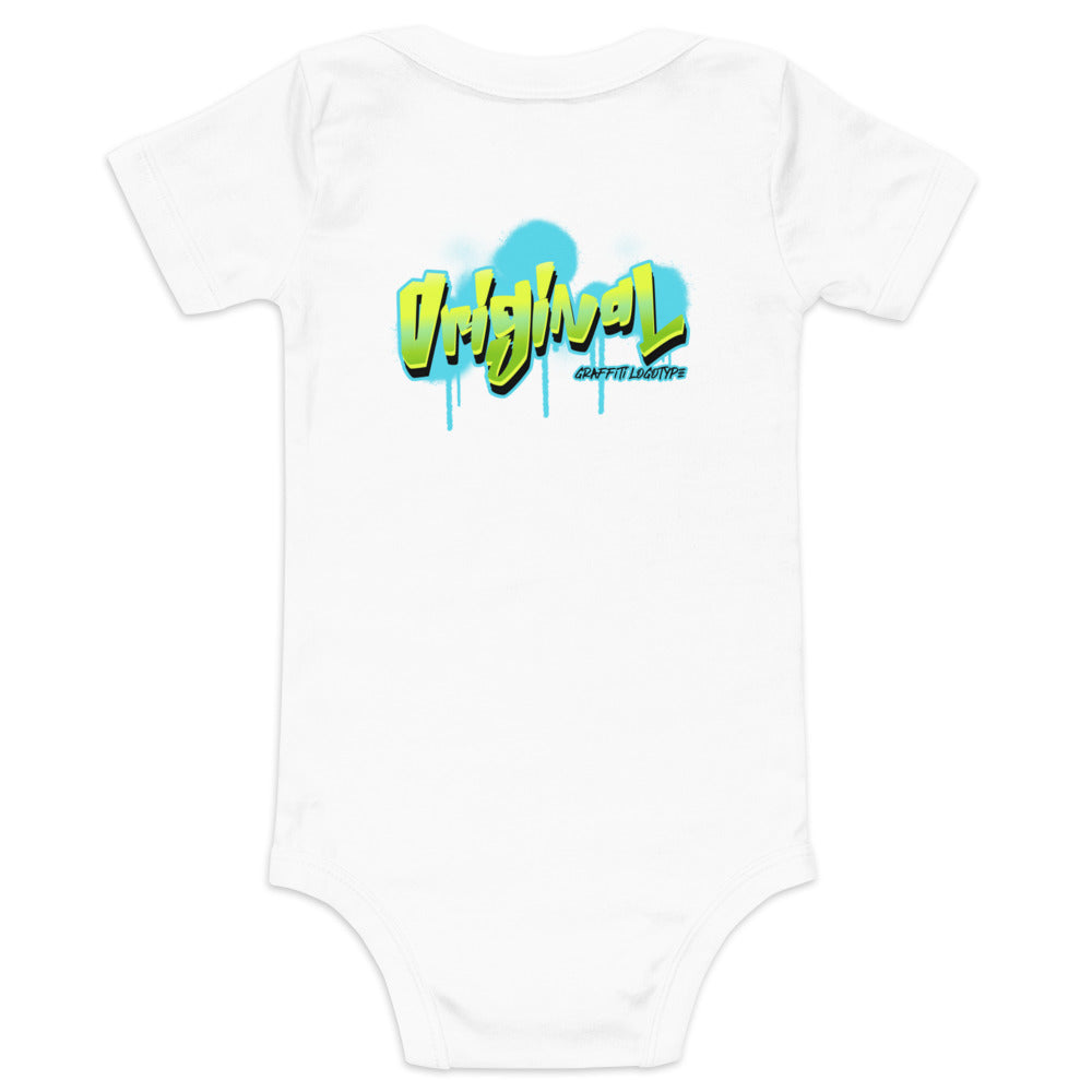 Original made with love - Baby short sleeve one piece (back print)