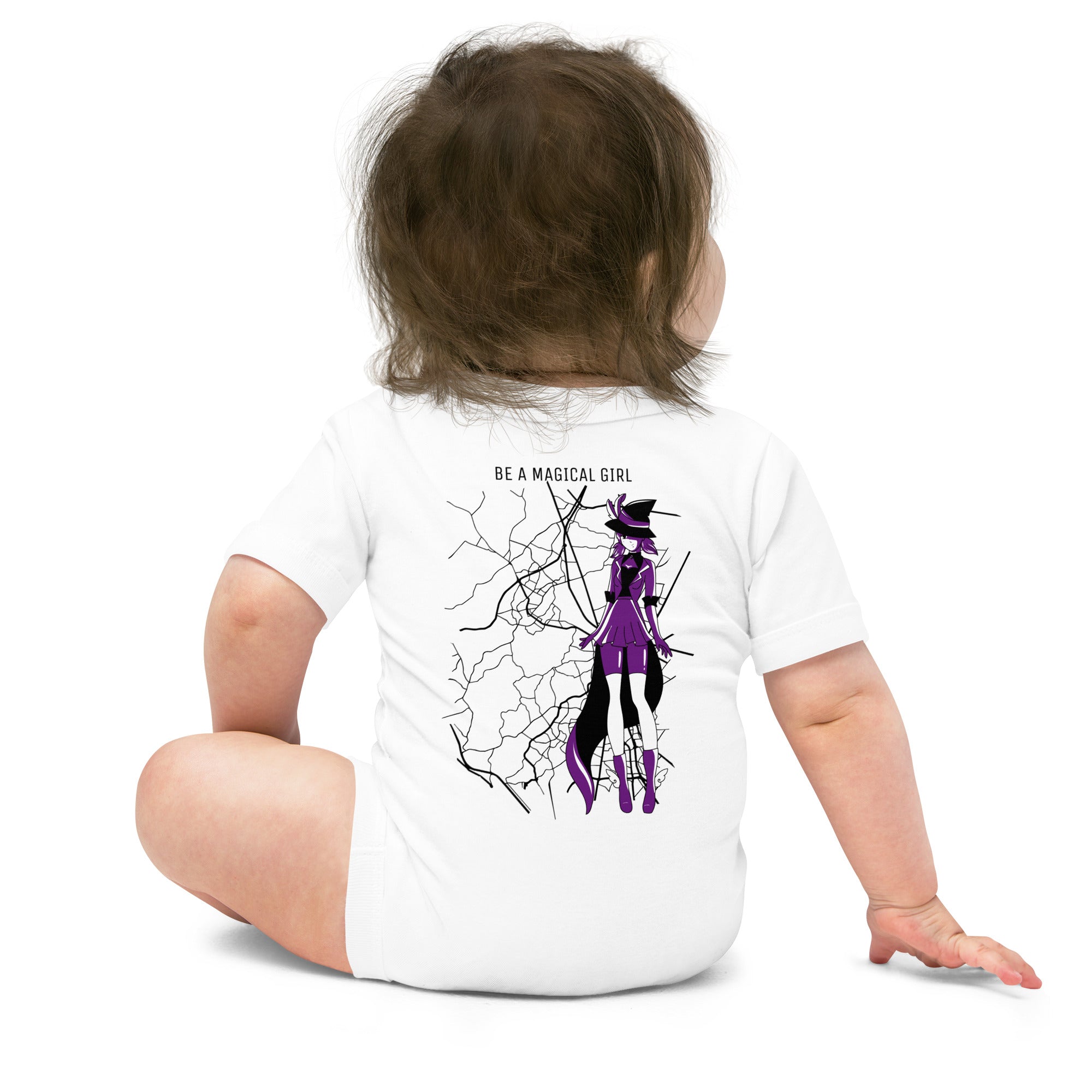 Magical girl V1 - Baby short sleeve one piece (back print)