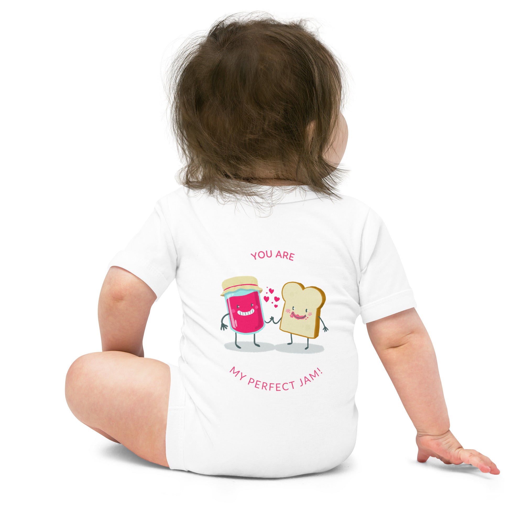 You are my perfect jam - Baby short sleeve one piece (back print)