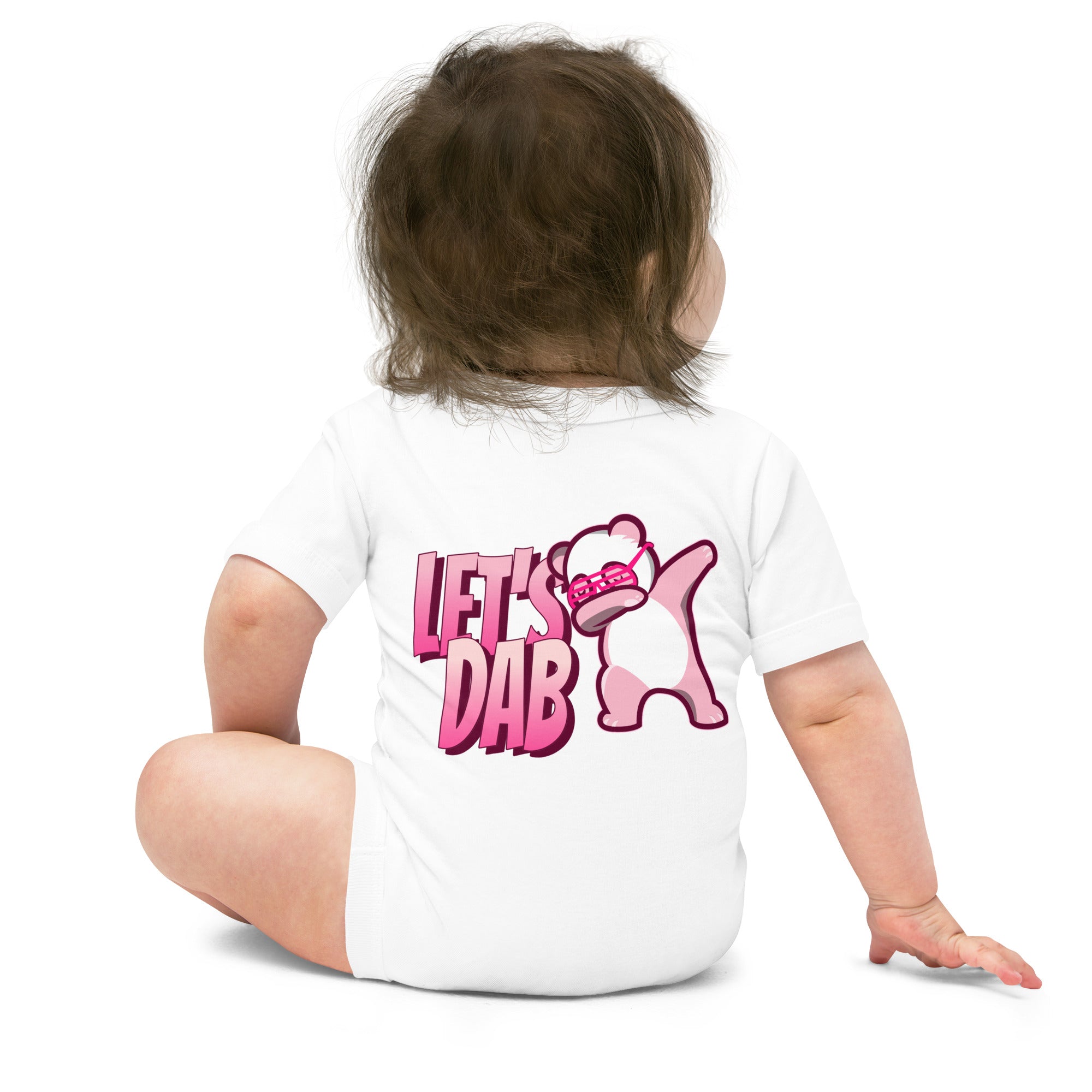 Let's dab - Baby short sleeve one piece (back print)