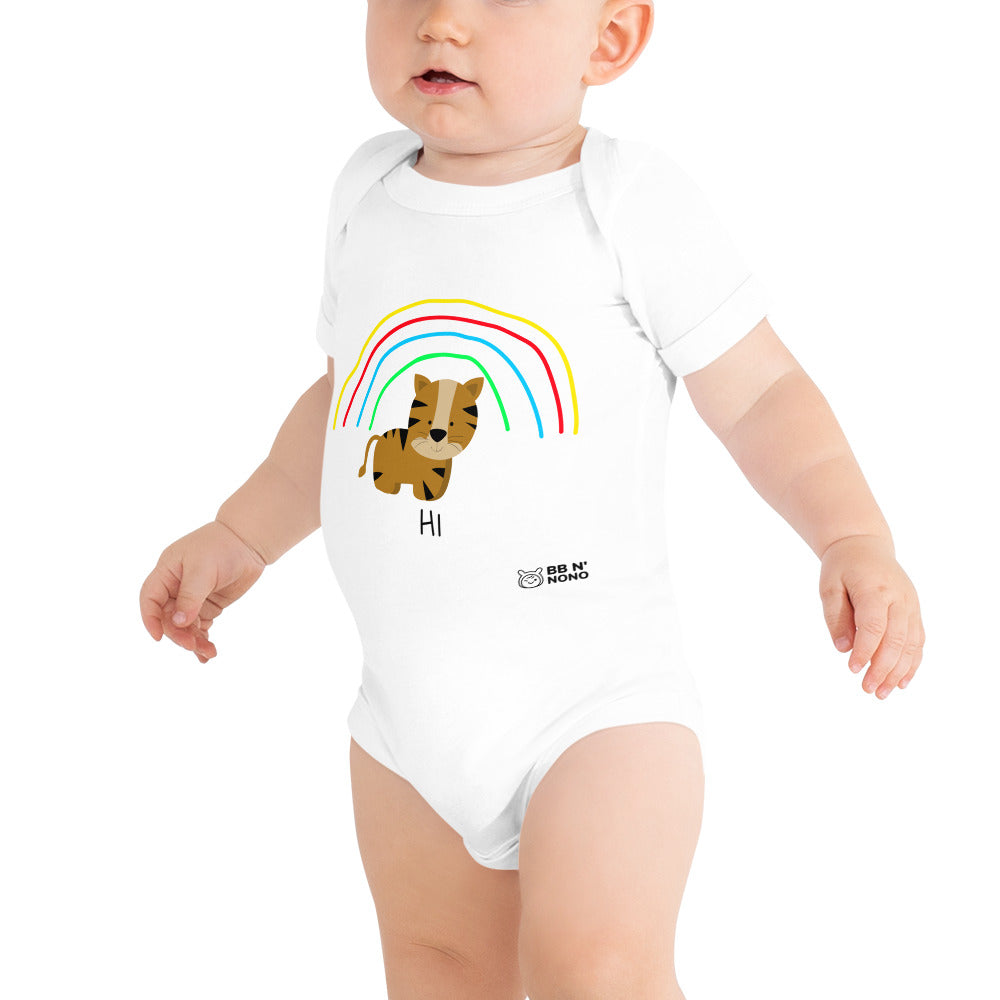 Rainbow tiger - Baby short sleeve one piece