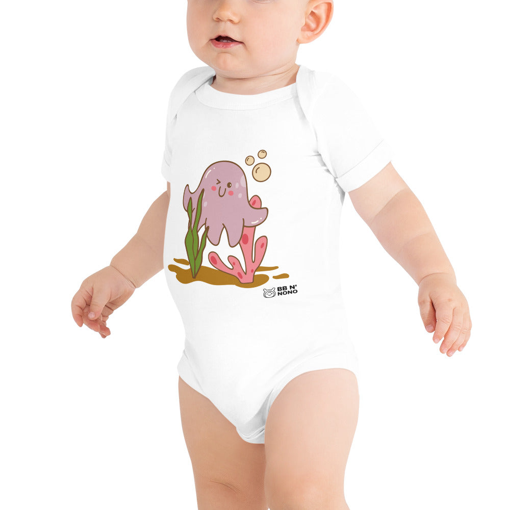 Kawaii sea creature - Baby short sleeve one piece