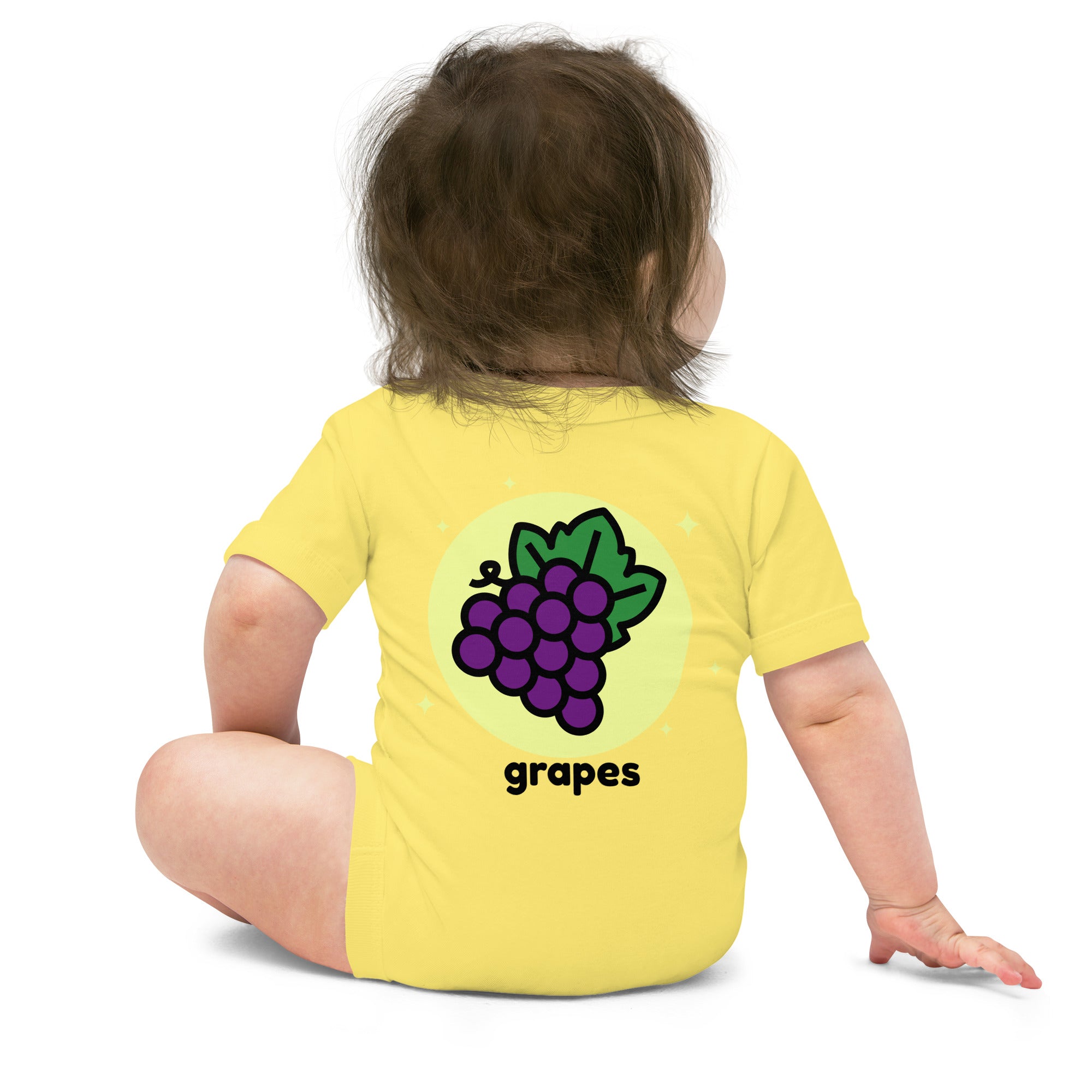 Grapes - Baby short sleeve one piece (back print)