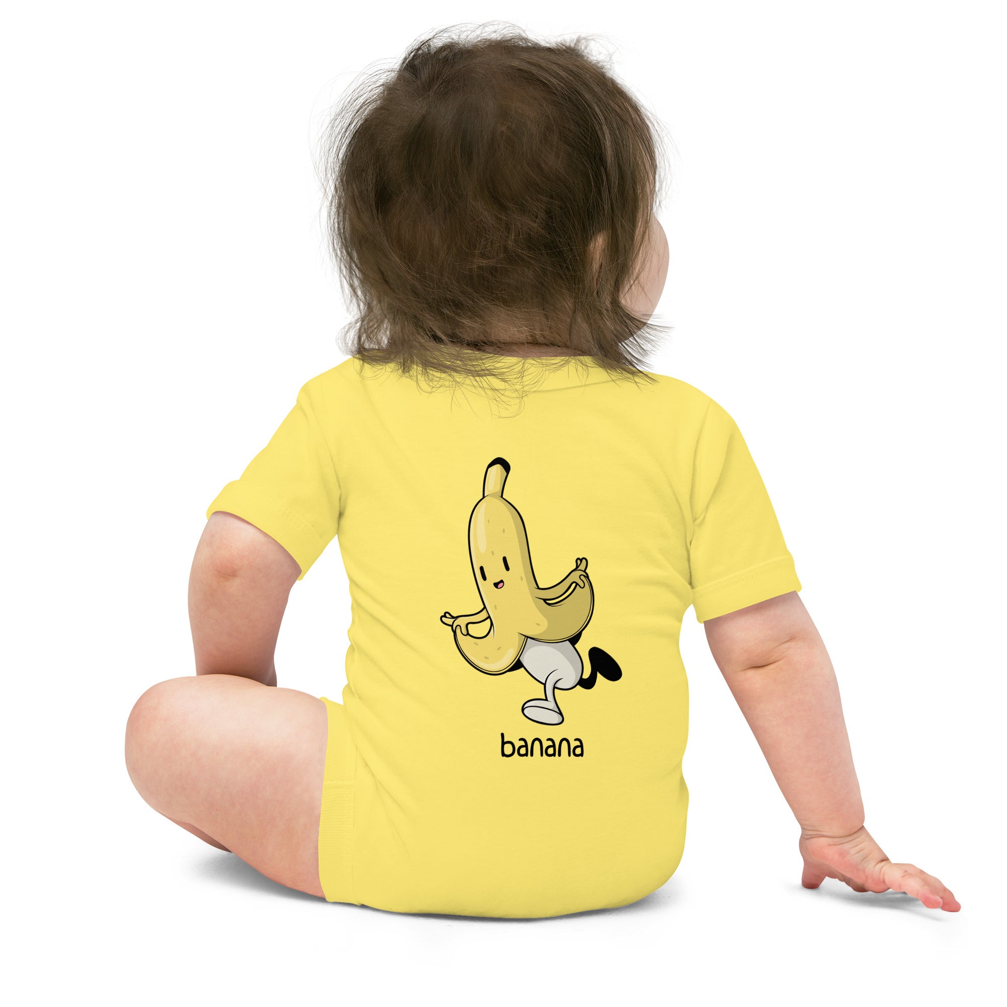 V Banana - Baby short sleeve one piece (back print)